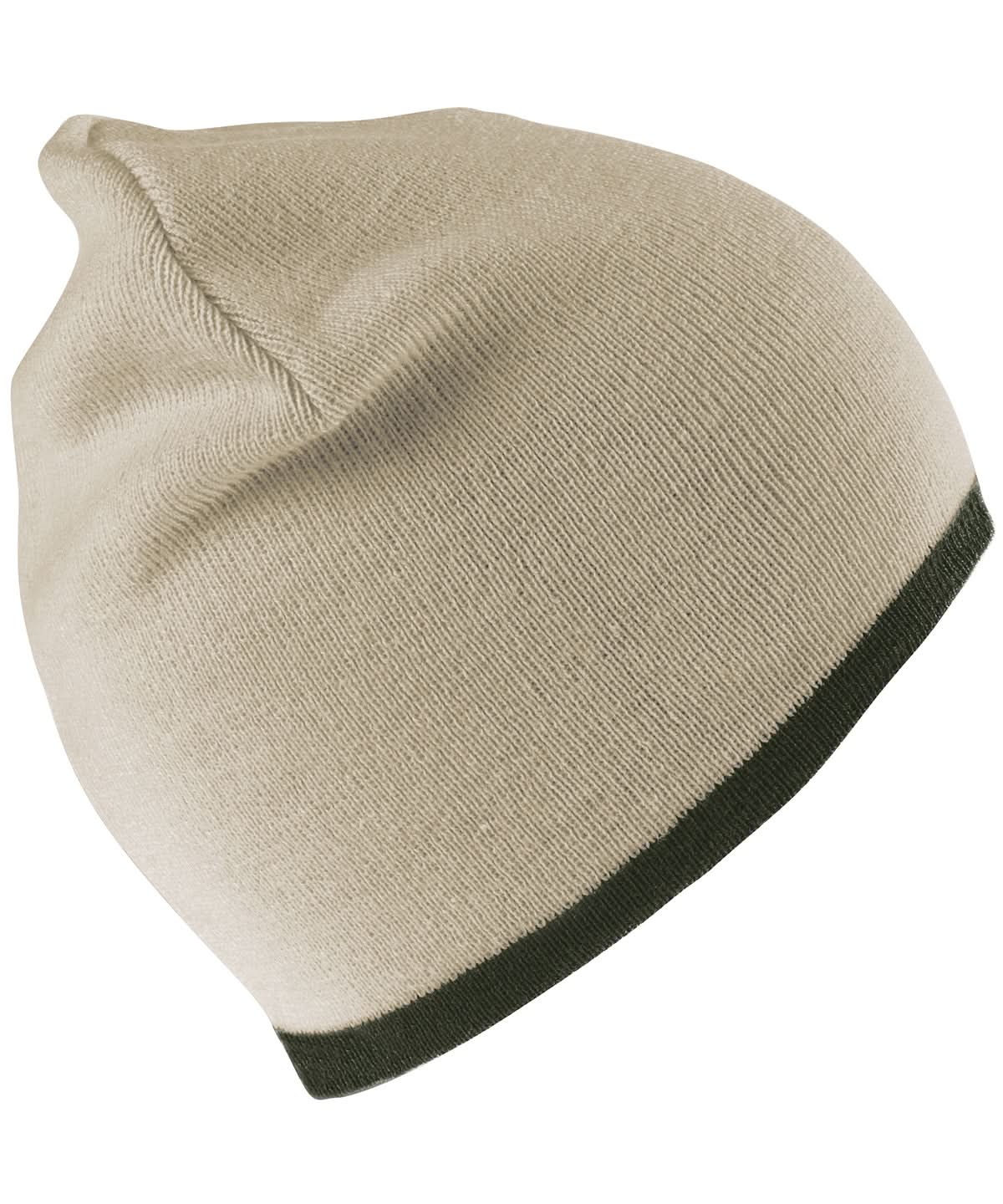 Result Winter Essentials Reversible fashion fit hat RC046 - Stone Olive One size - Customisable Hats