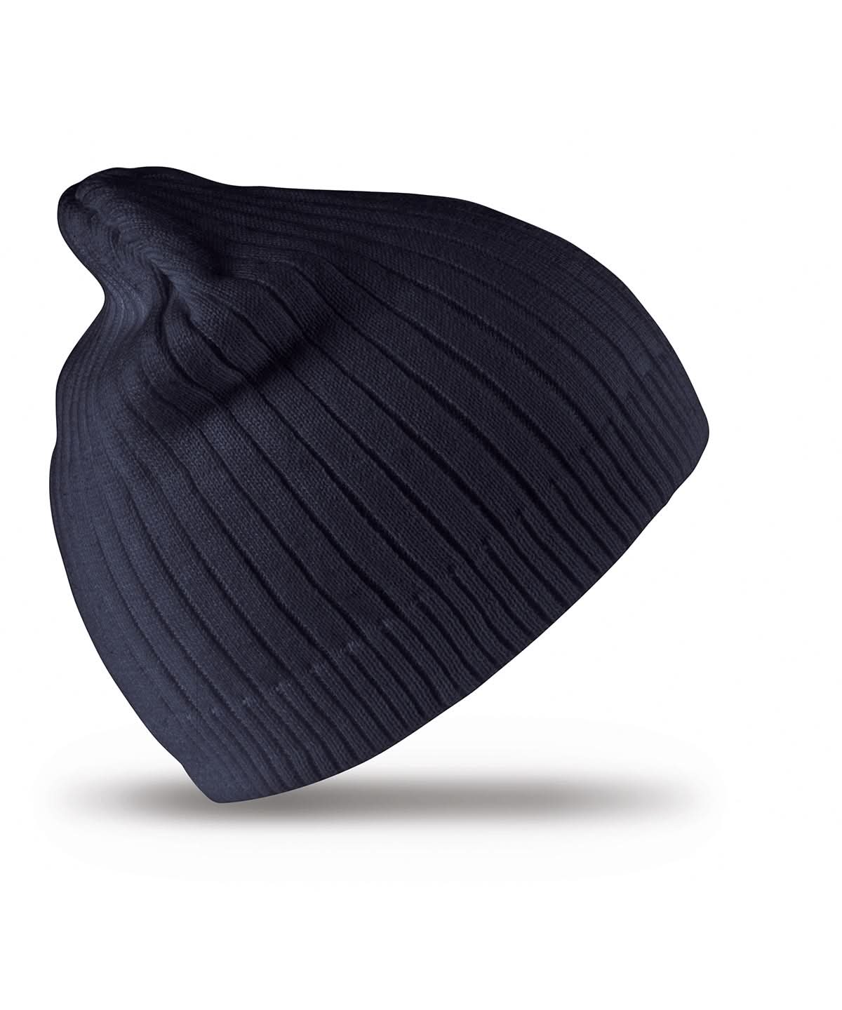 Result Winter Essentials Cotton knitted beanie hat RC074 - Navy One size - Customisable Hats