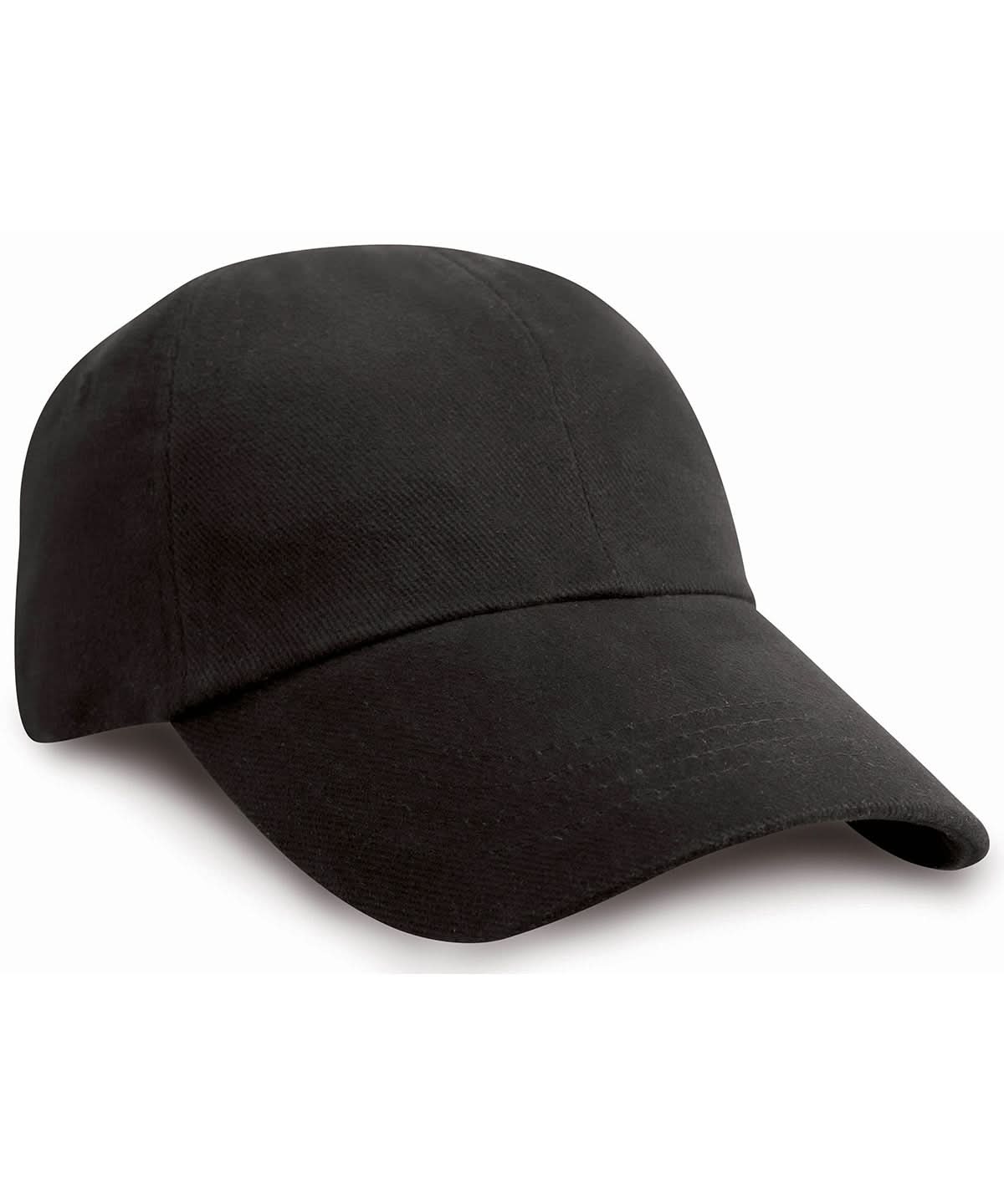 Result Headwear Junior low profile heavy brushed cotton cap RC24J - Black One size - Customisable Caps