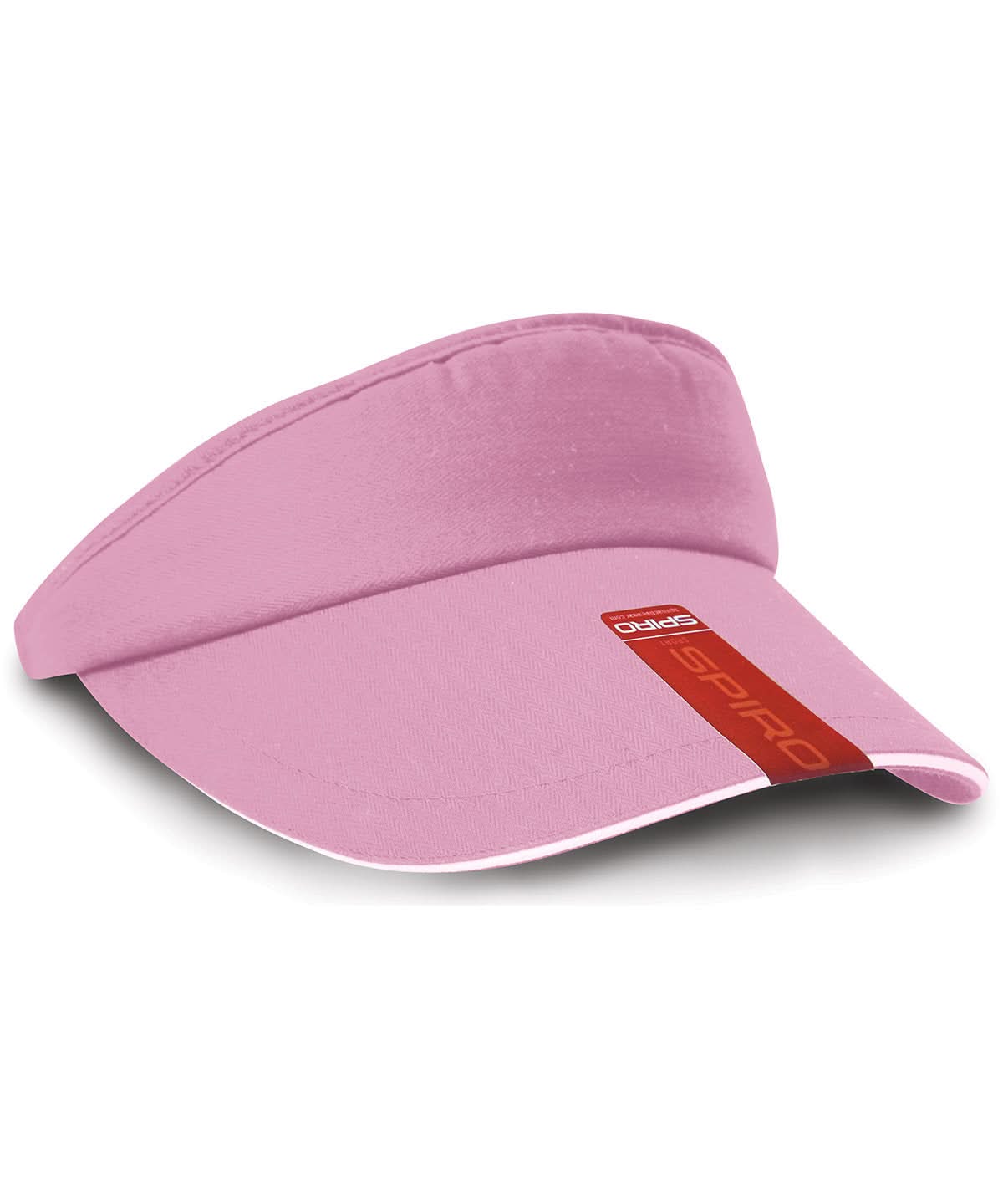 Result Headwear Herringbone sun visor with sandwich peak RC48X - Pink White One size - Customisable Caps