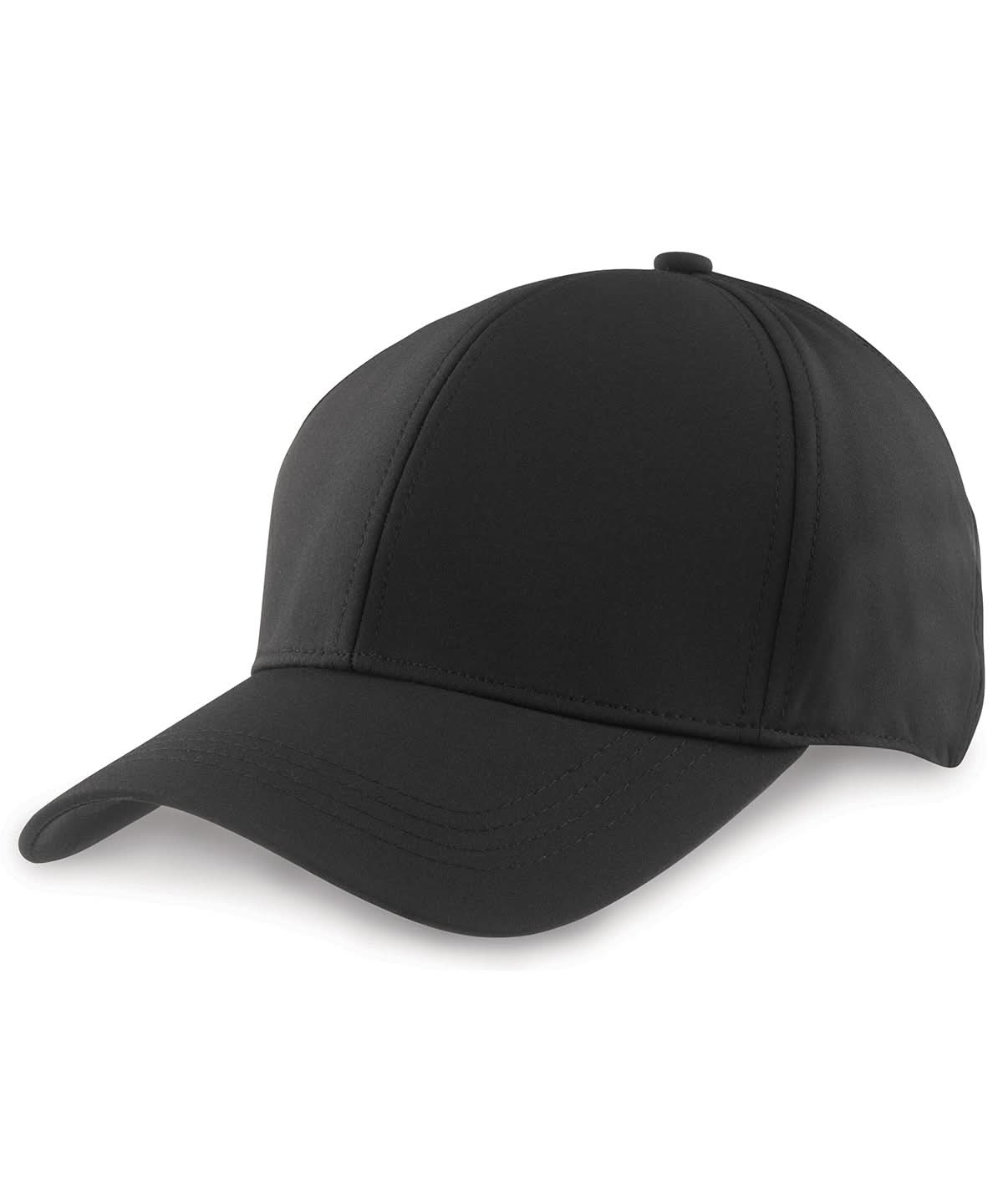 Result Headwear Tech performance softshell cap RC73X - Black One size - Customisable Caps