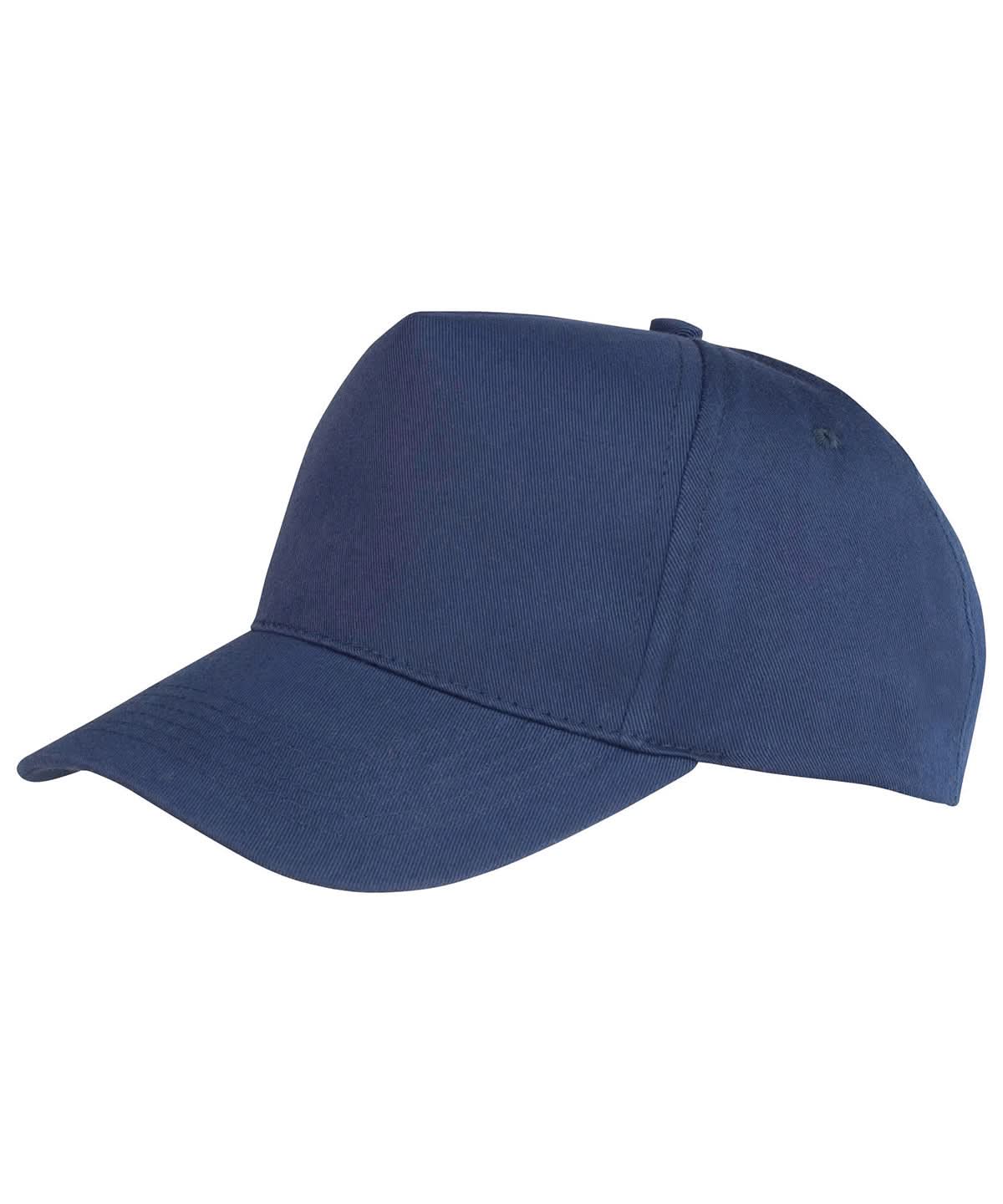 Result Headwear Boston junior 6535 polycotton cap RC84J - Navy One size - Customisable Caps