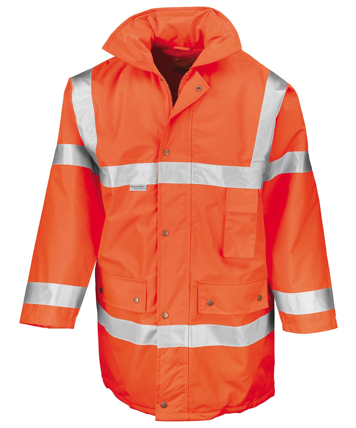 Result Safeguard N ISO 20471 Safety jacket RE18A - Fluorescent Orange - Customisable Jackets