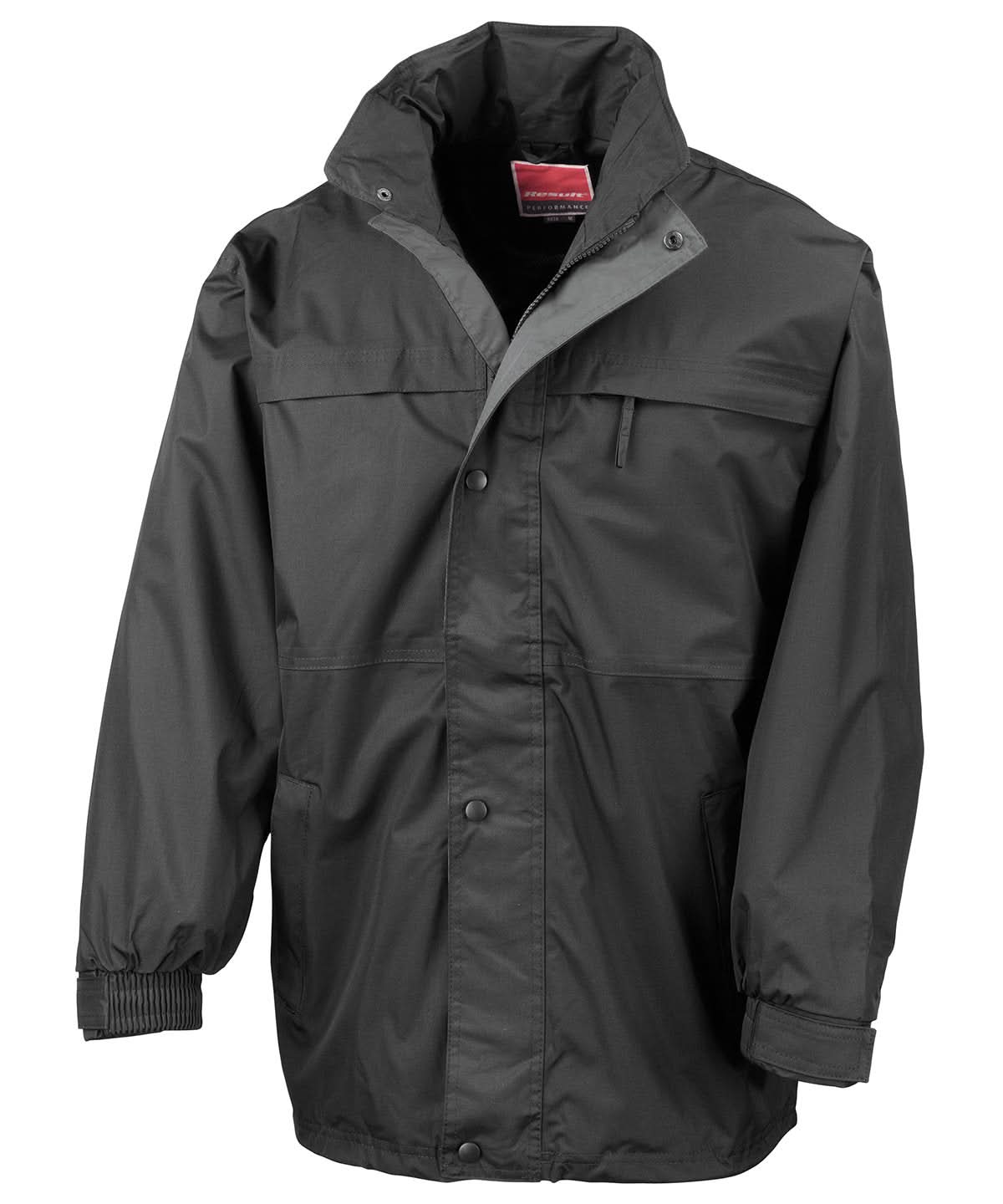 Result Multi function midweight jacket RE67A - Black Grey - Customisable Jackets