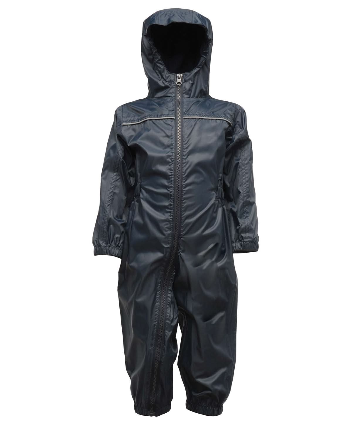 Regatta Junior Kids paddle rainsuit RG252 - Navy - Customisable Rain Suits