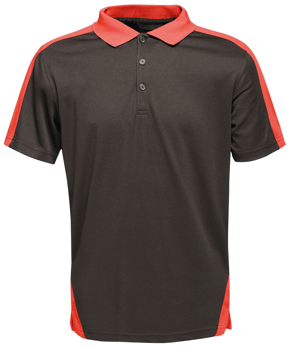 Regatta Professional Contrast wicking polo RG663 - Black Classic Red - Customisable Polos