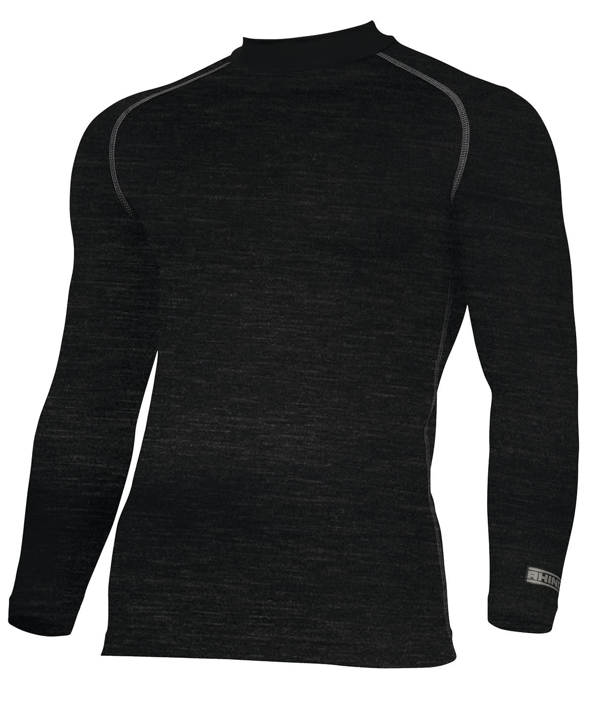 Rhino baselayer long sleeve RH001 - Black Heather - Customisable Baselayers