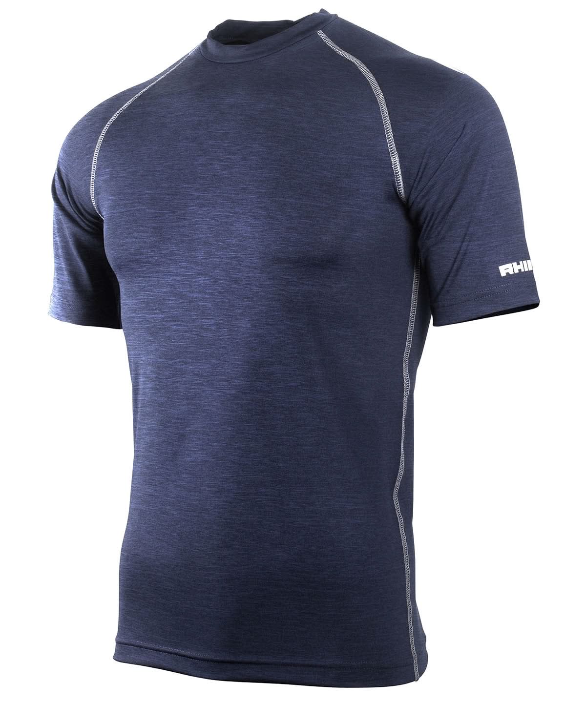 Rhino baselayer short sleeve RH002 - Navy Heather - Customisable Baselayers