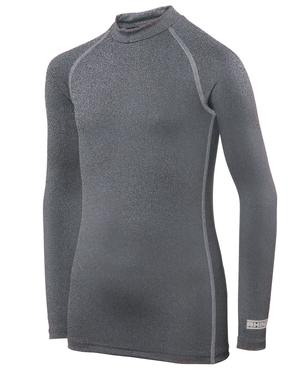 Rhino baselayer long sleeve juniors RH01B - Heather Grey - Customisable Baselayers