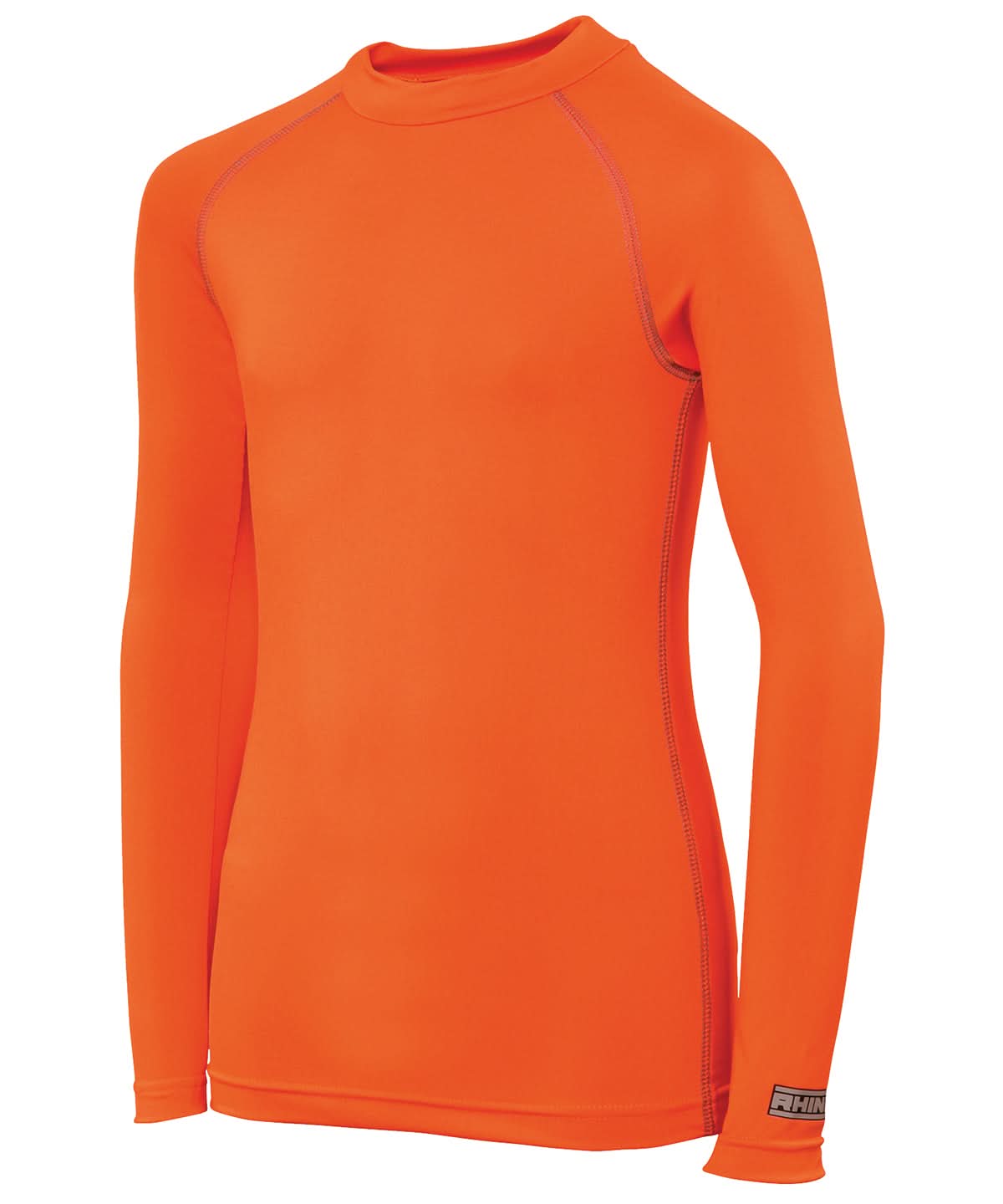 Rhino baselayer long sleeve juniors RH01B - Orange - Customisable Baselayers