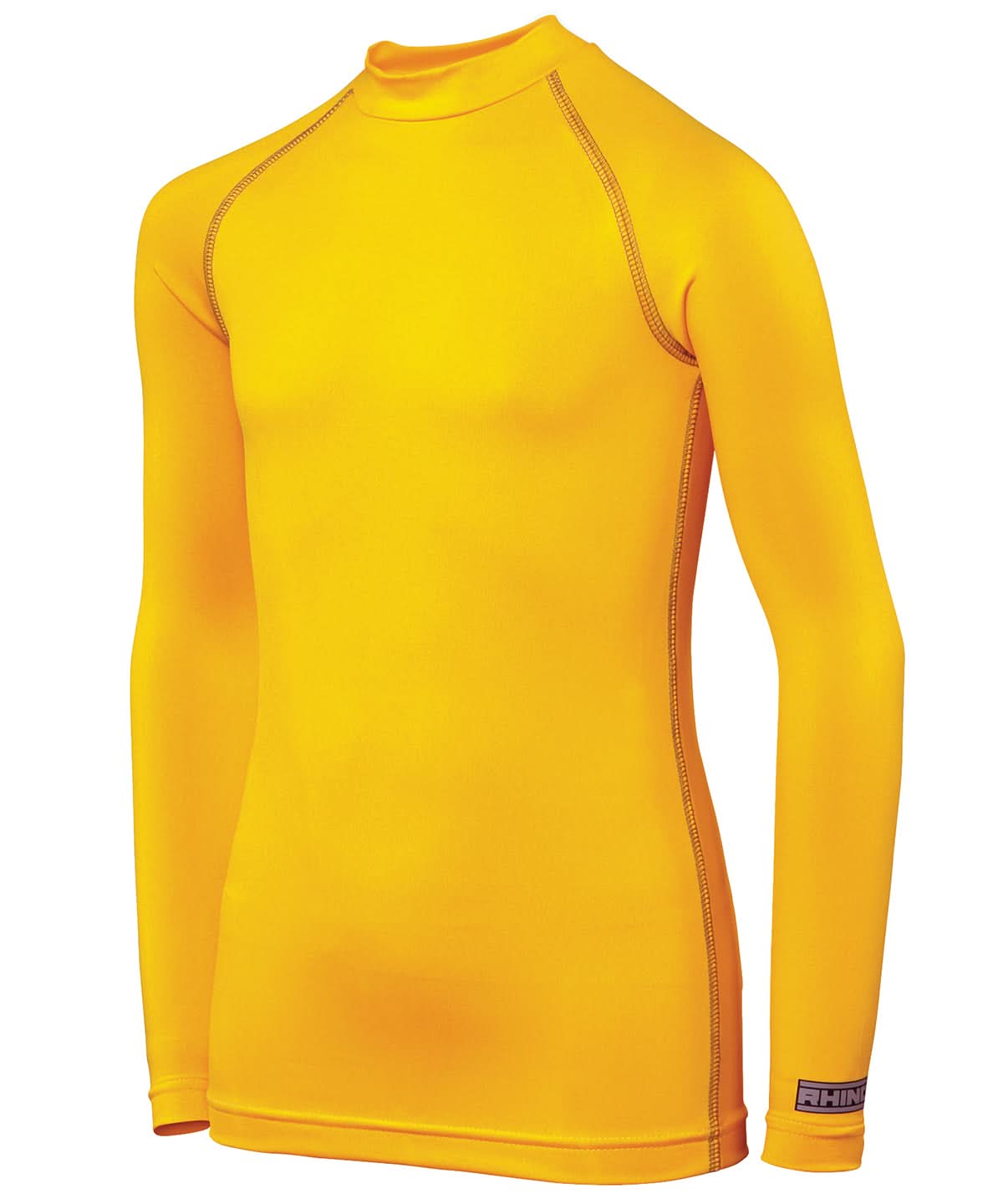 Rhino baselayer long sleeve juniors RH01B - Yellow - Customisable Baselayers