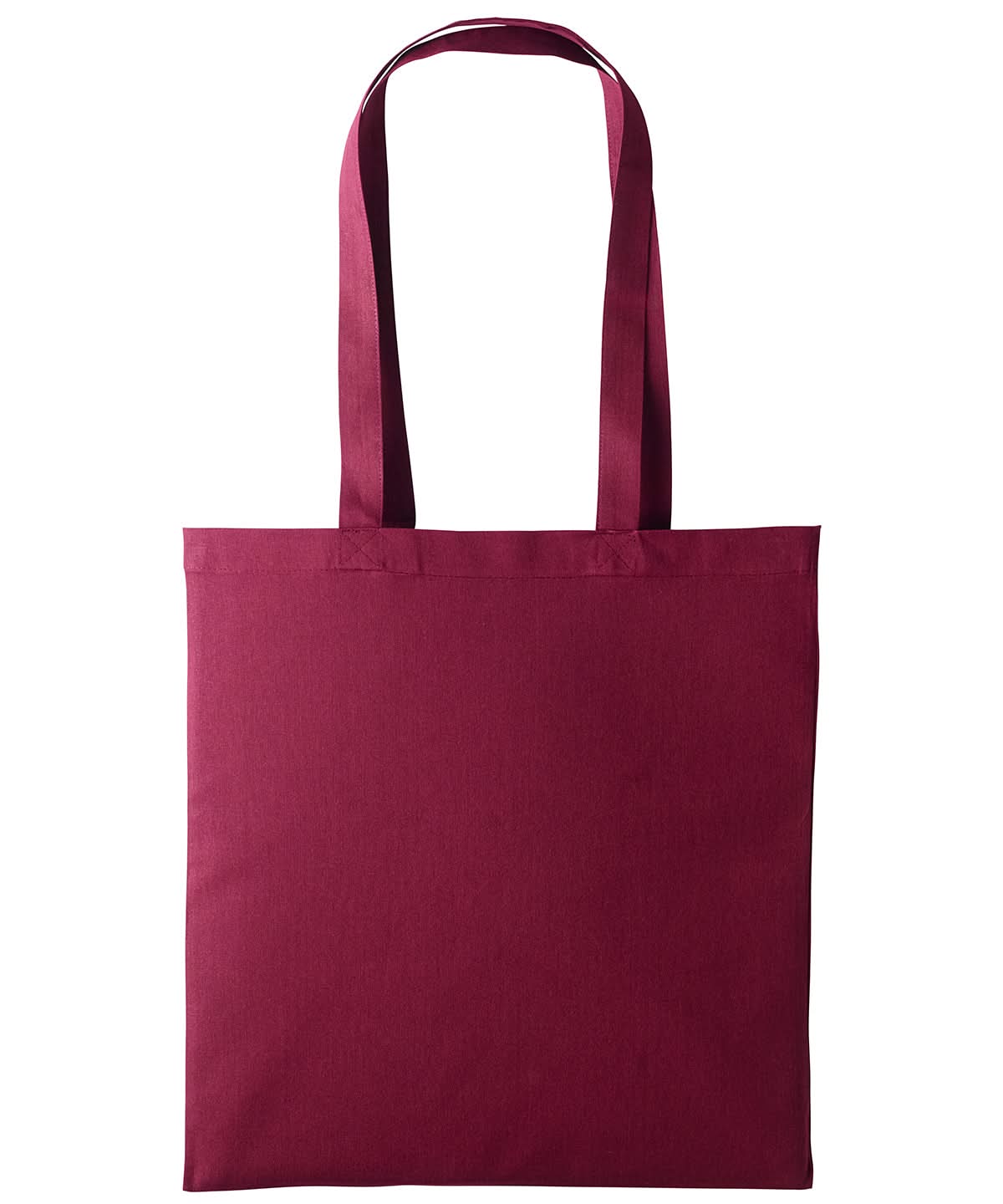 Nutshell Cotton shopper long handle RL100 - Burgundy One size - Customisable Bags