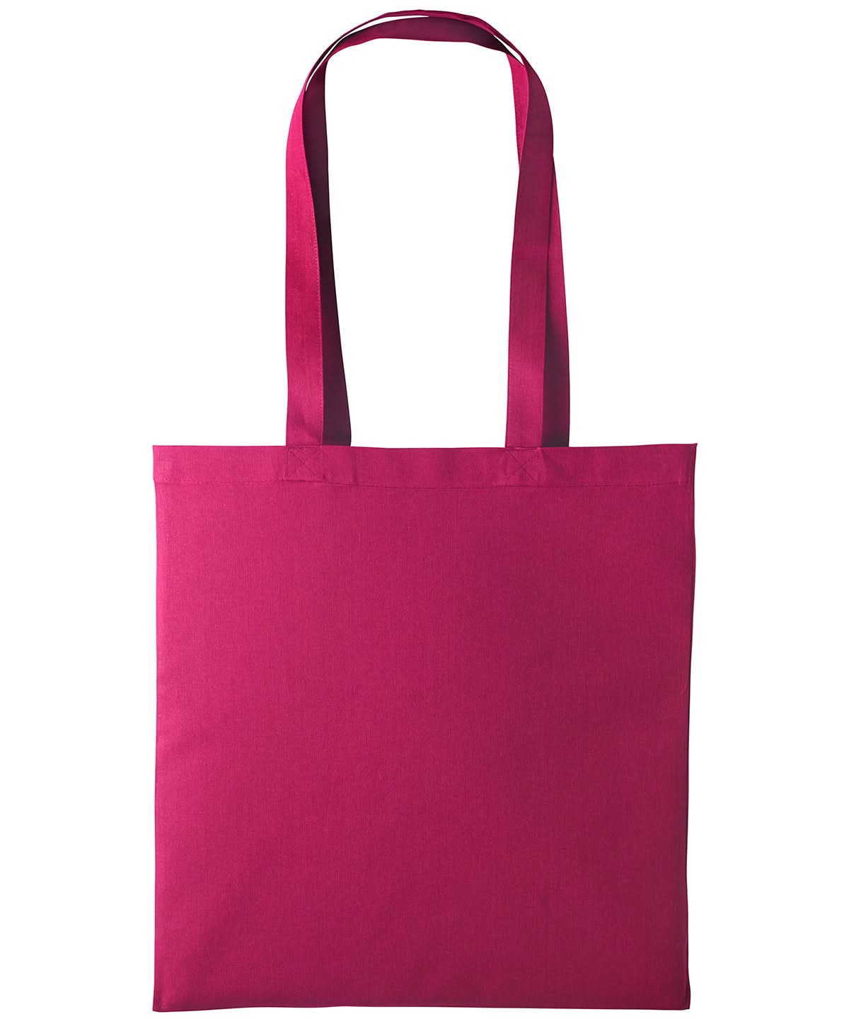 Nutshell Cotton shopper long handle RL100 - Cranberry One size - Customisable Bags