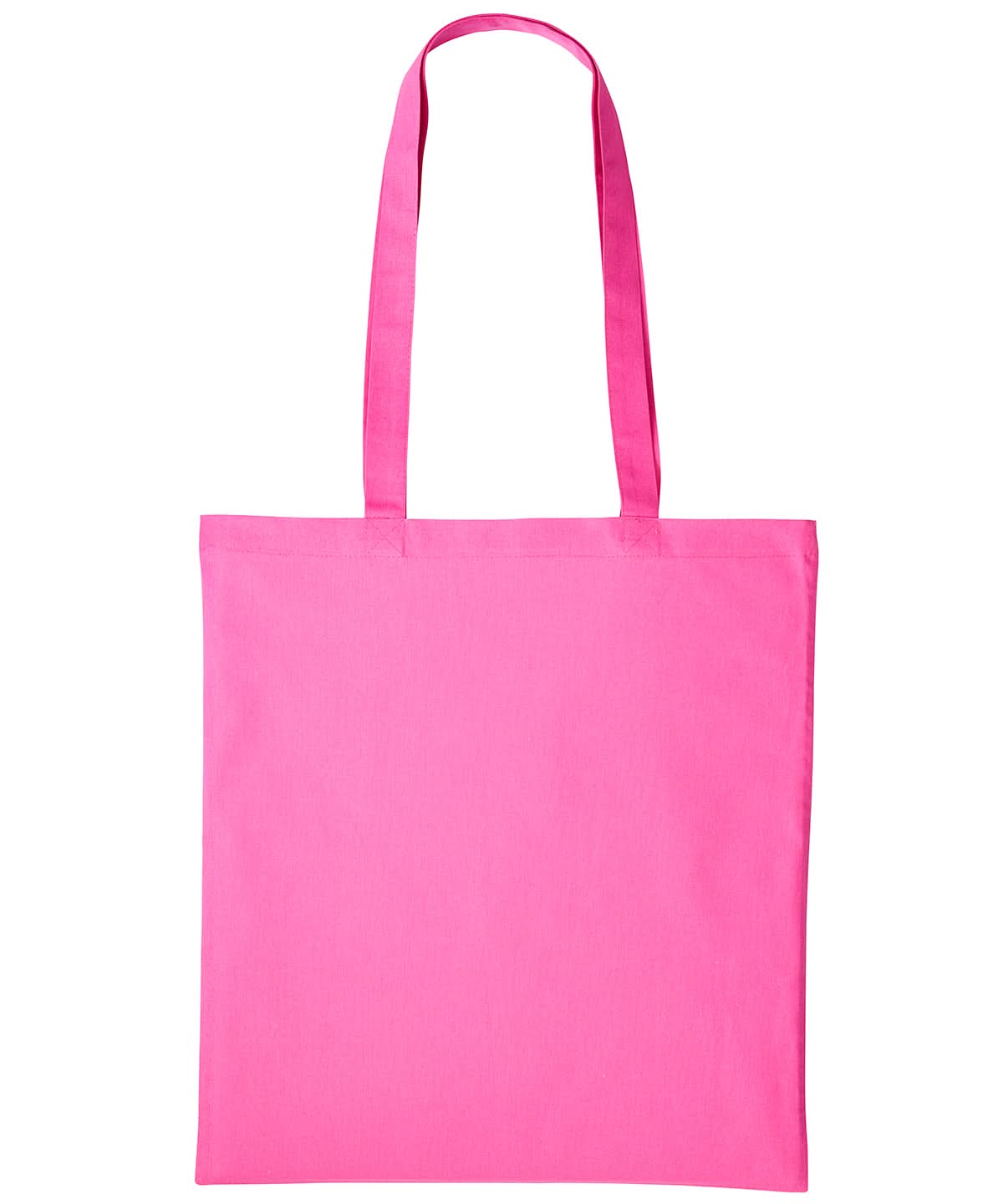 Nutshell Cotton shopper long handle RL100 - Mid Pink One size - Customisable Bags
