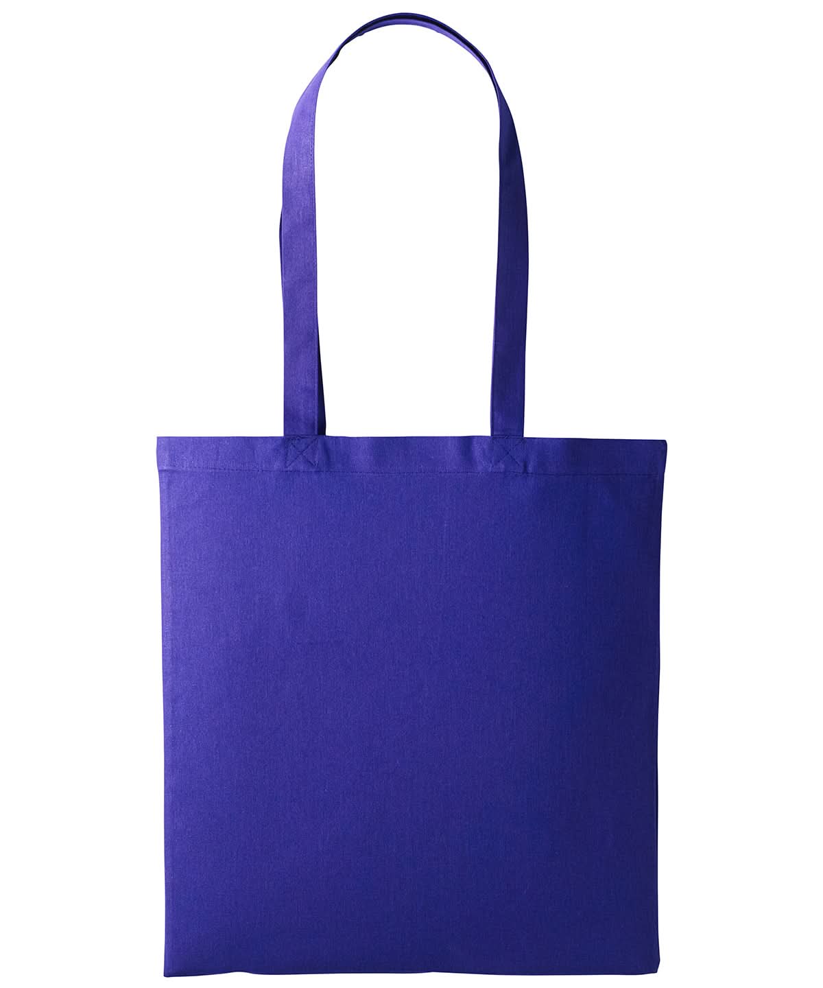 Nutshell Cotton shopper long handle RL100 - Purple One size - Customisable Bags