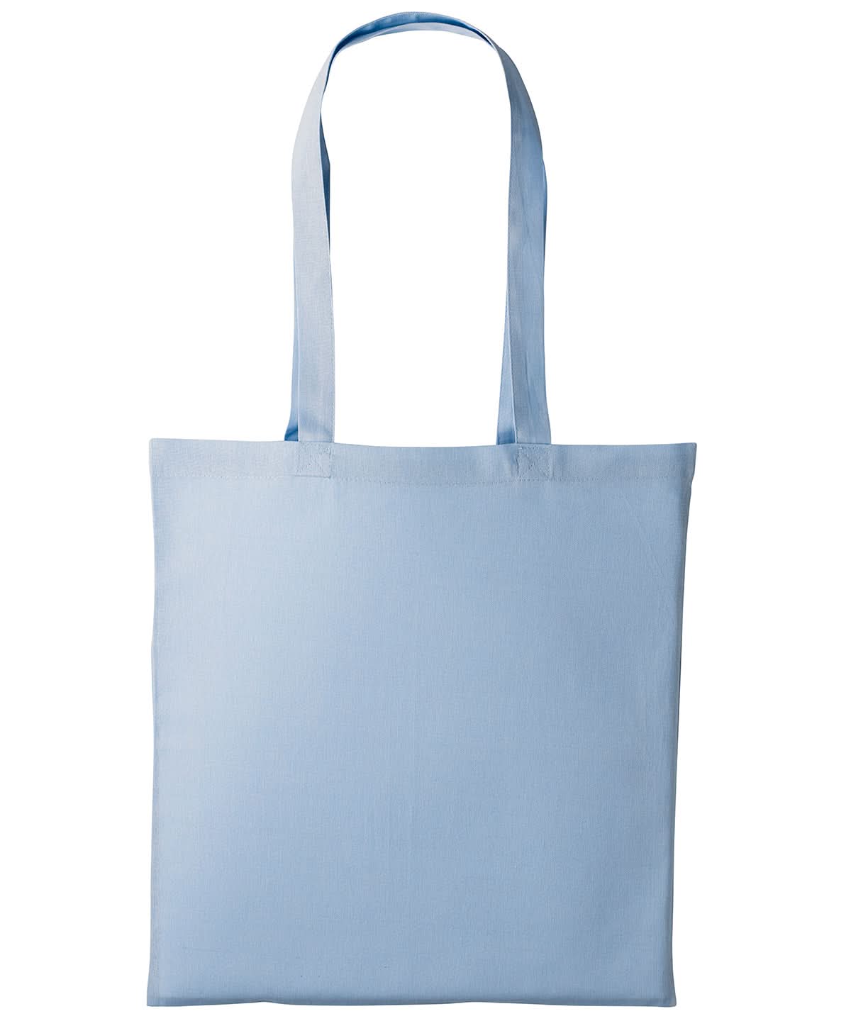 Nutshell Cotton shopper long handle RL100 - Sky One size - Customisable Bags