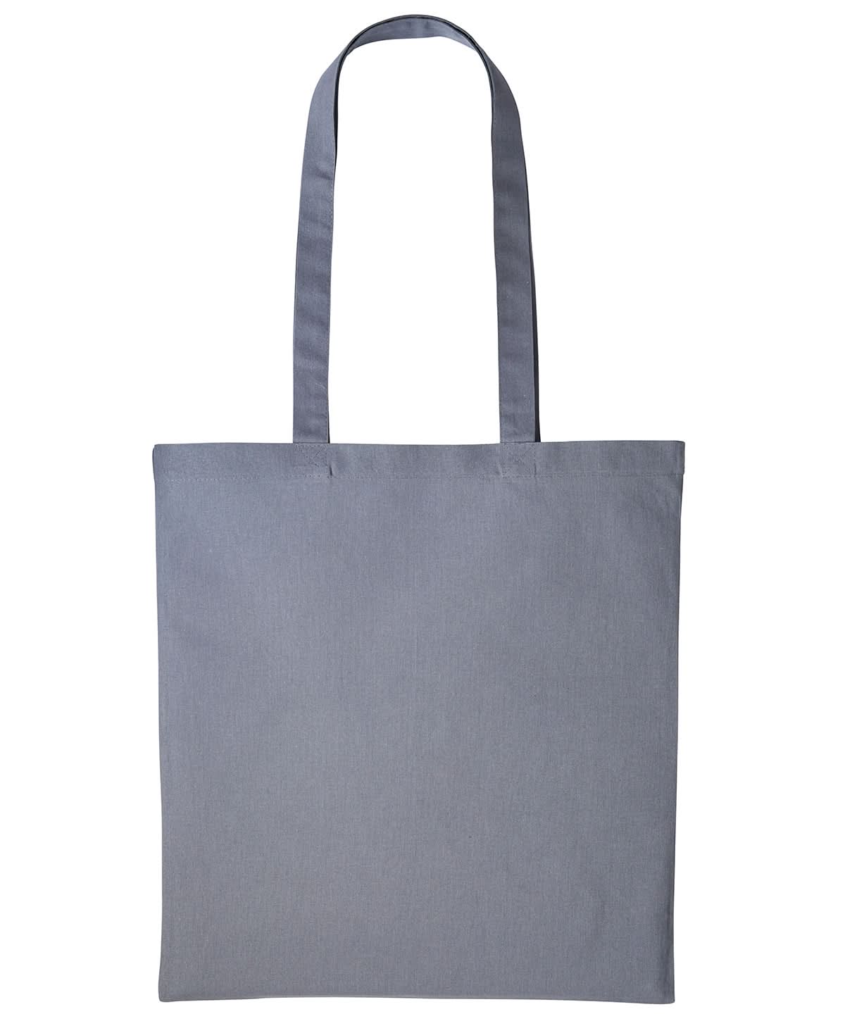 Nutshell Cotton shopper long handle RL100 - Steel Mid Grey One size - Customisable Bags