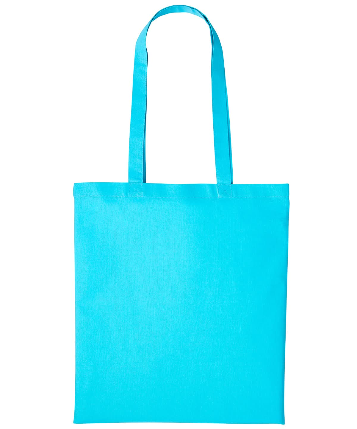 Nutshell Cotton shopper long handle RL100 - Turquoise One size - Customisable Bags