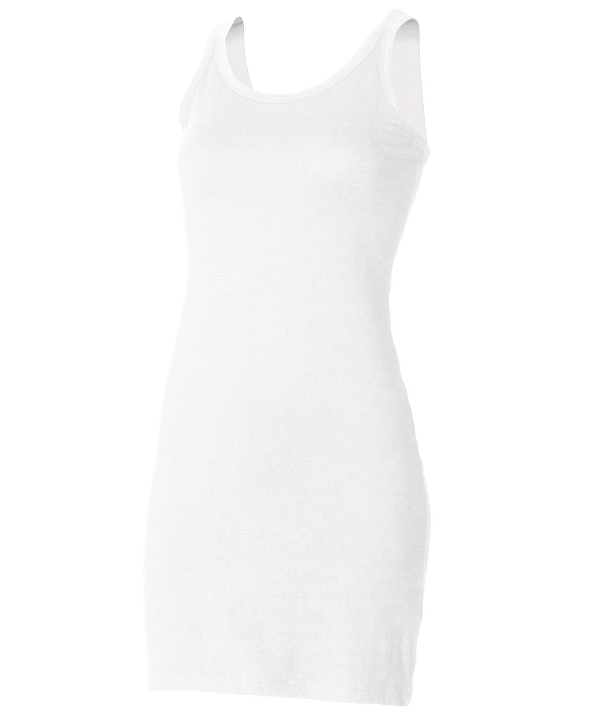 SF Extra long stretch tank SK104 - White - Customisable T-Shirts