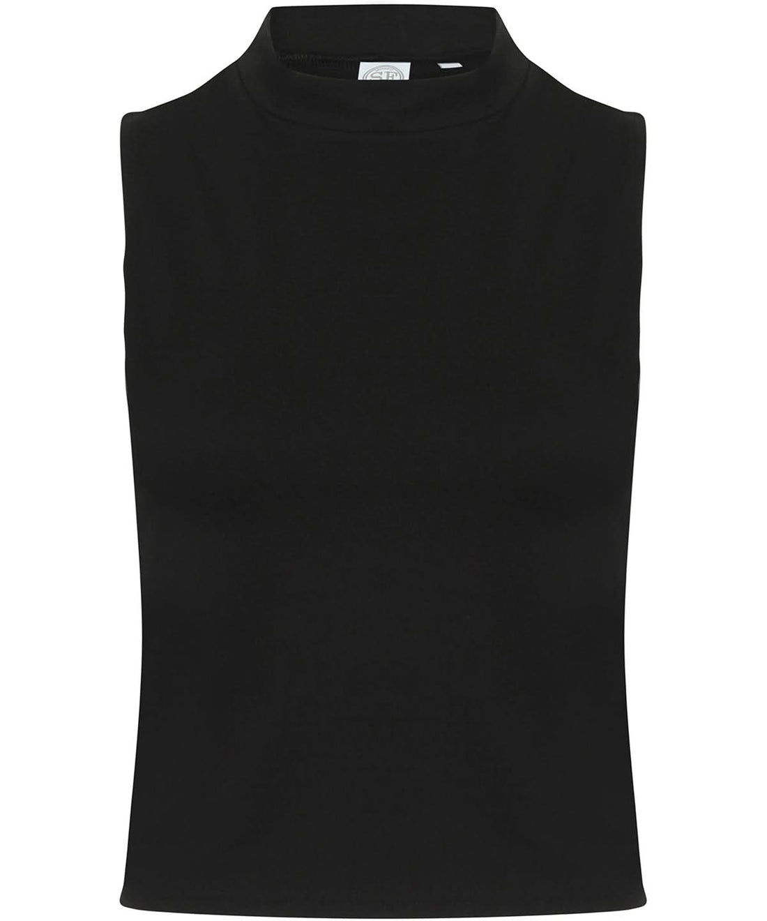 SF Womens high neck crop vest SK170 - Black - Customisable Vest