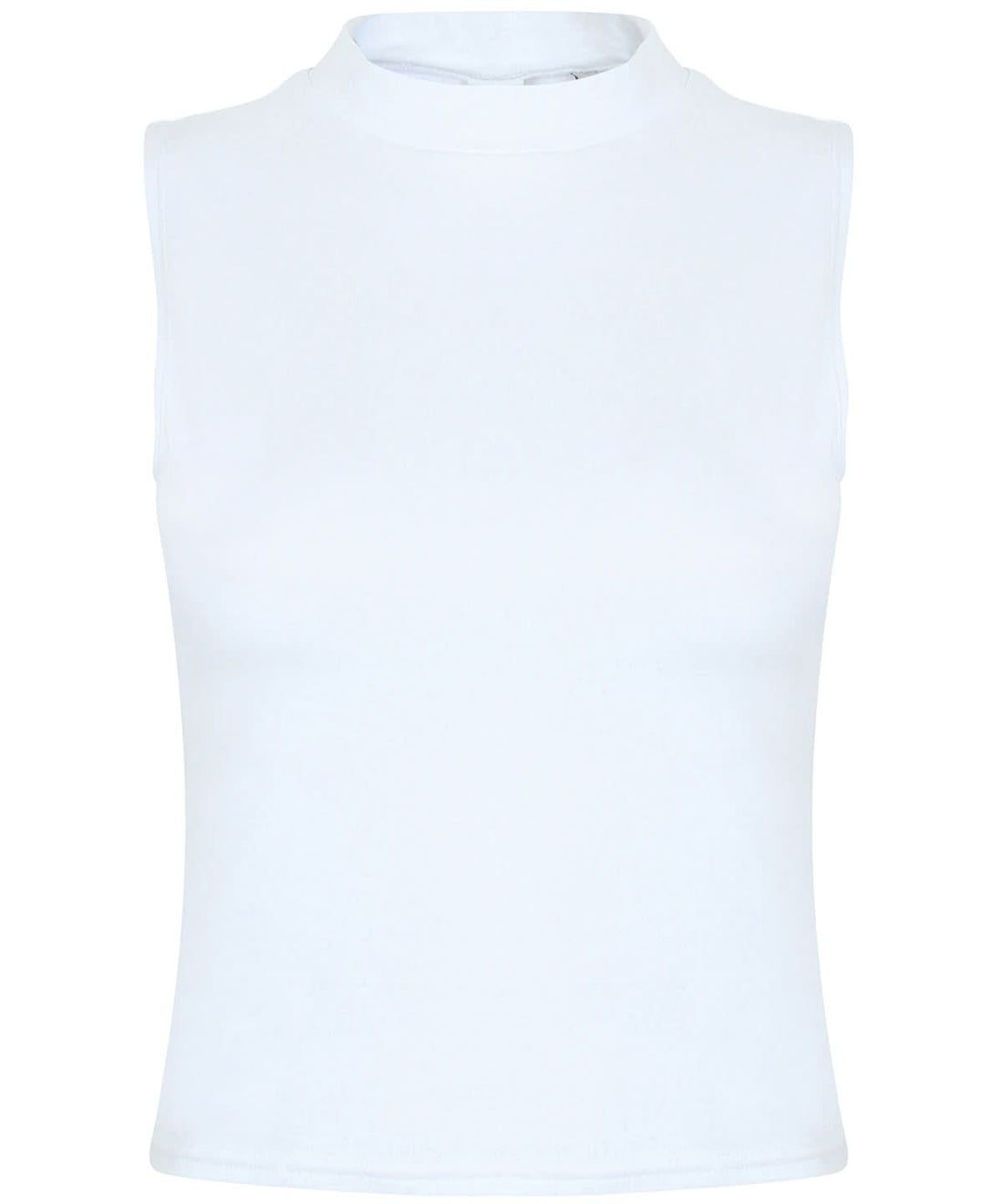 SF Womens high neck crop vest SK170 - White - Customisable Vest