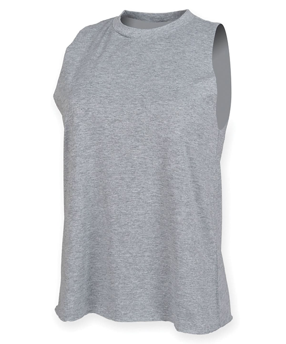 SF High neck vest SK232 - Heather Grey - Customisable Vest