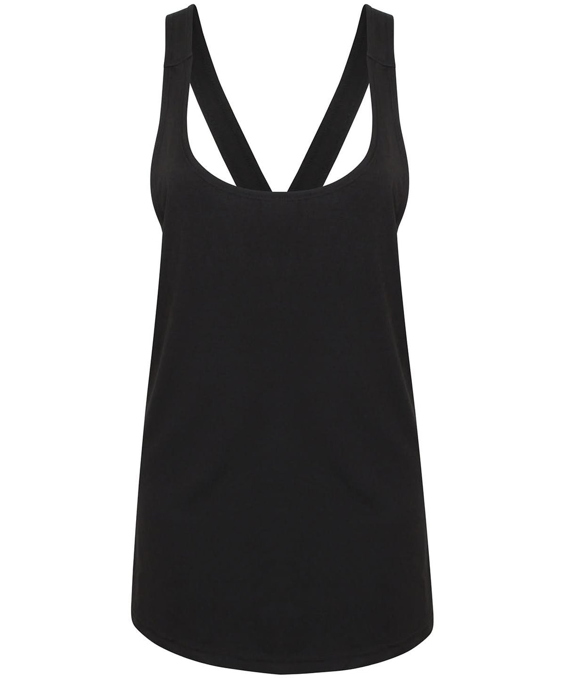 SF Womens fashion workout vest SK241 - Black - Customisable Vest