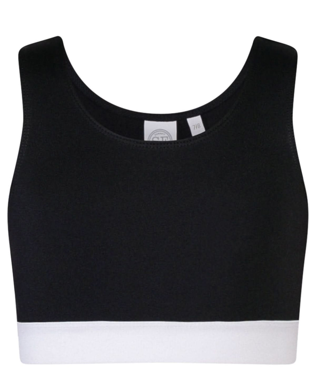 SF Kids fashion crop top SM236 - Black White - Customisable Kids Vest