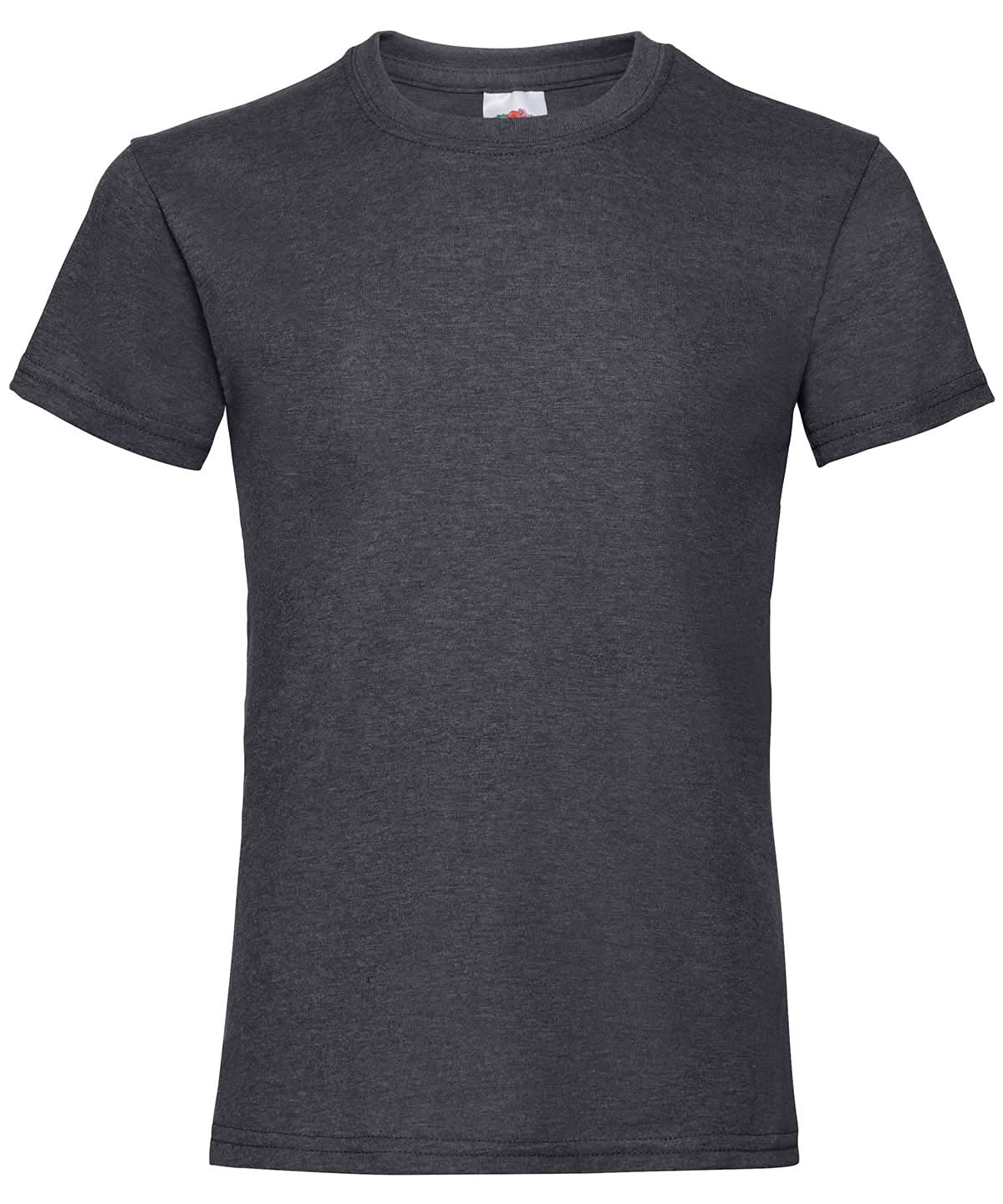 Fruit of the Loom Fruit Of The Loom Girls Valueweight T Short Sleeve005 - Dark Heather Grey - Customisable T-Shirts