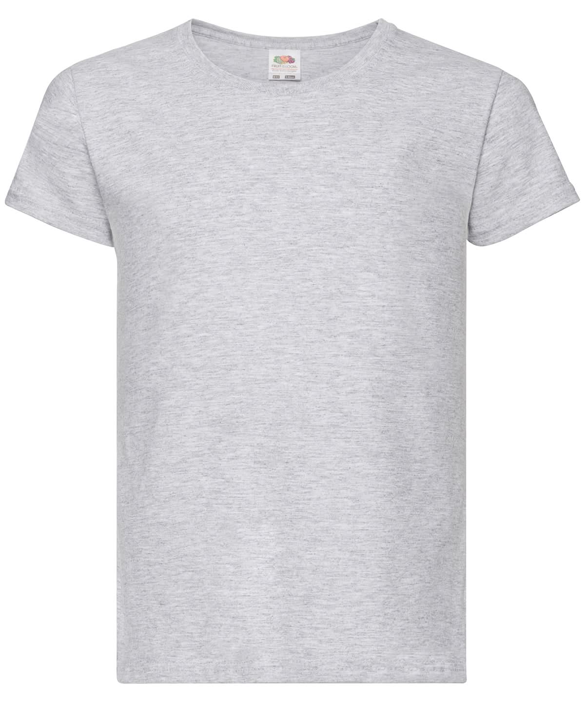 Fruit of the Loom Fruit Of The Loom Girls Valueweight T Short Sleeve005 - Heather Grey - Customisable T-Shirts