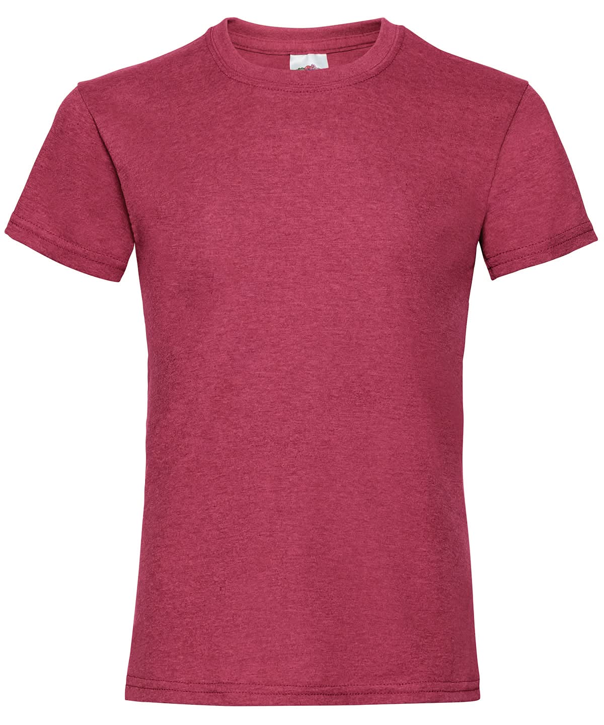 Fruit of the Loom Fruit Of The Loom Girls Valueweight T Short Sleeve005 - Vintage Heather Red - Customisable T-Shirts