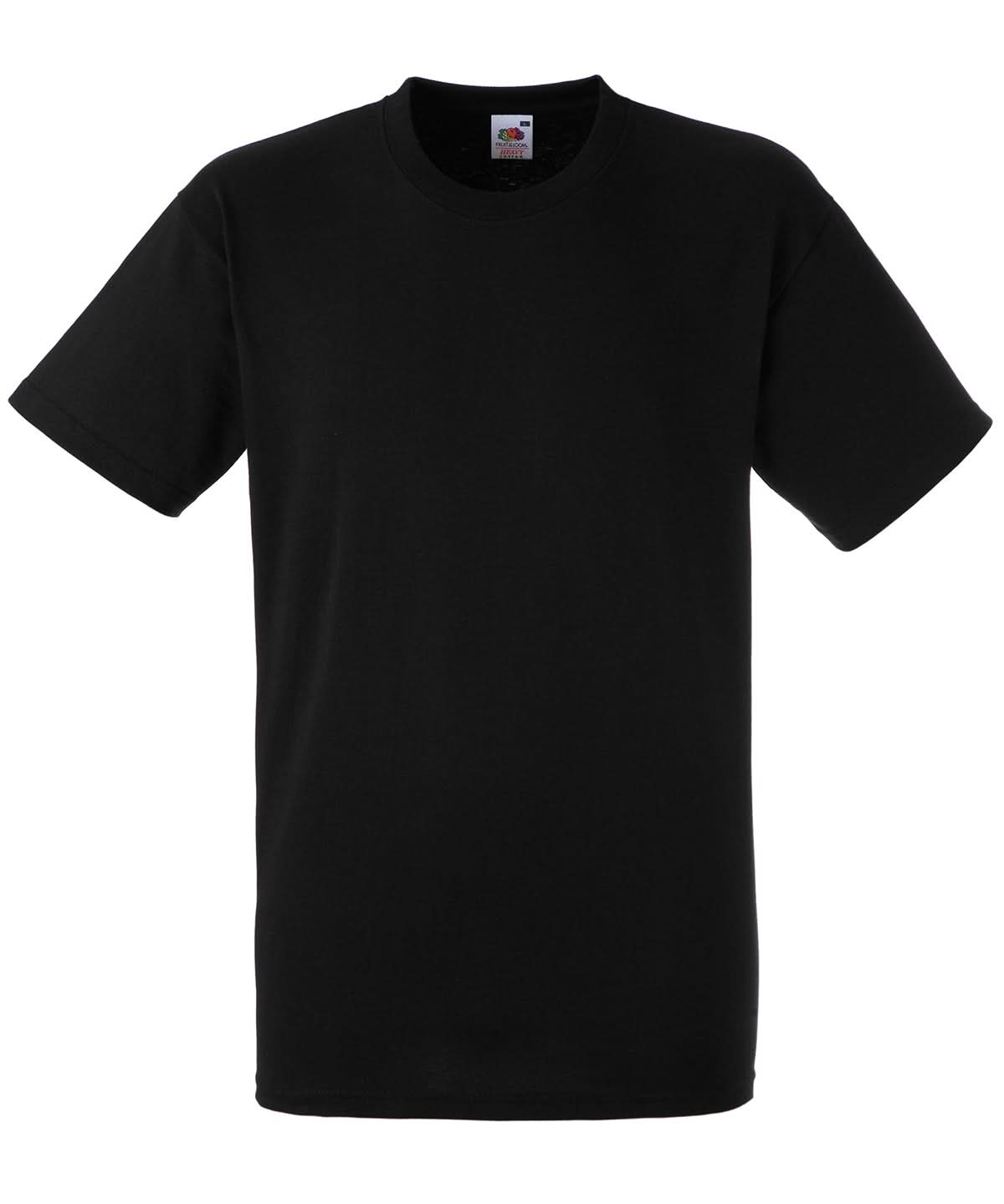 Fruit of the Loom Fruit Of The Loom Heavy Cotton T SS008 - Black - Customisable T-Shirts