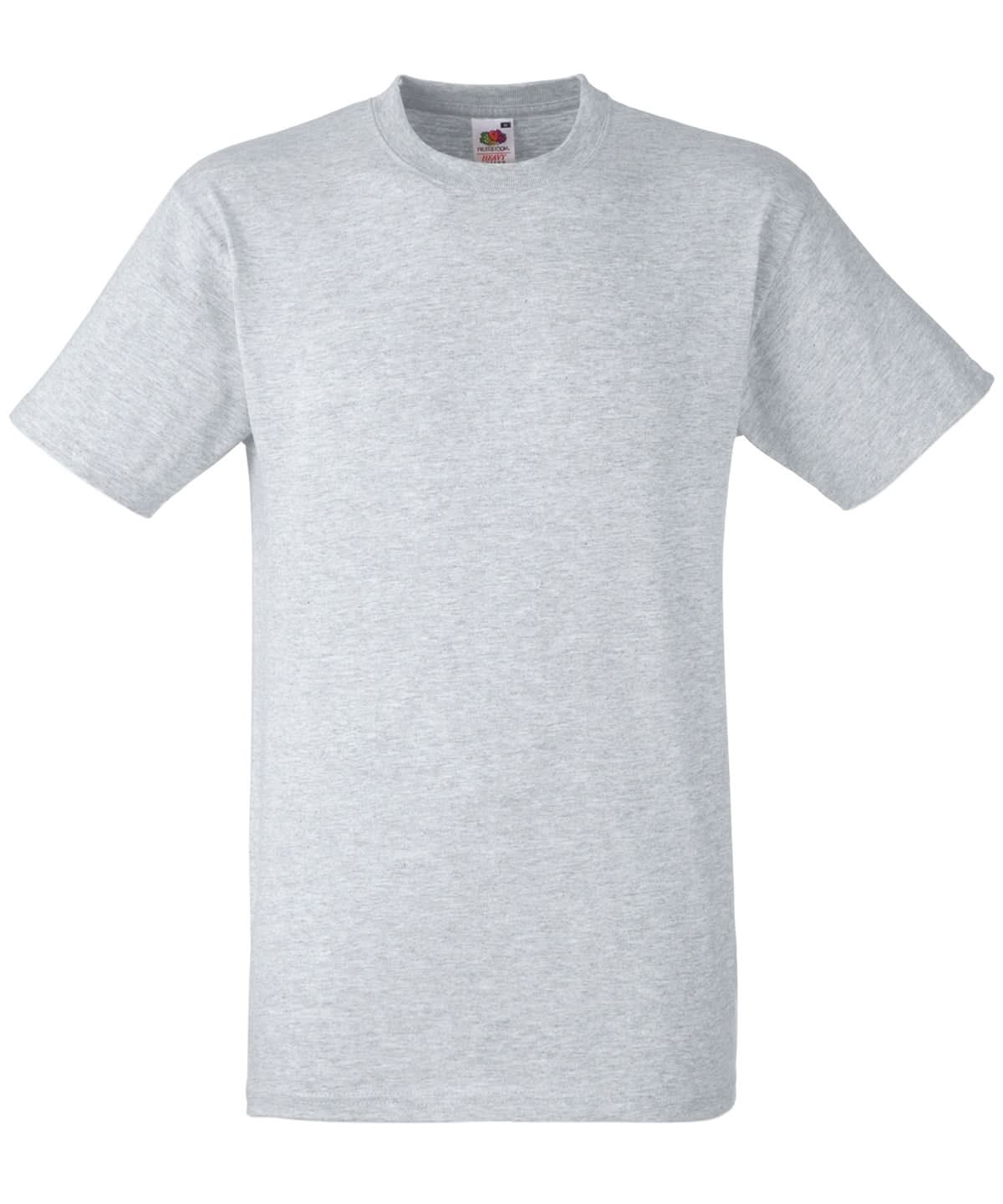 Fruit of the Loom Fruit Of The Loom Heavy Cotton T SS008 - Heather Grey - Customisable T-Shirts
