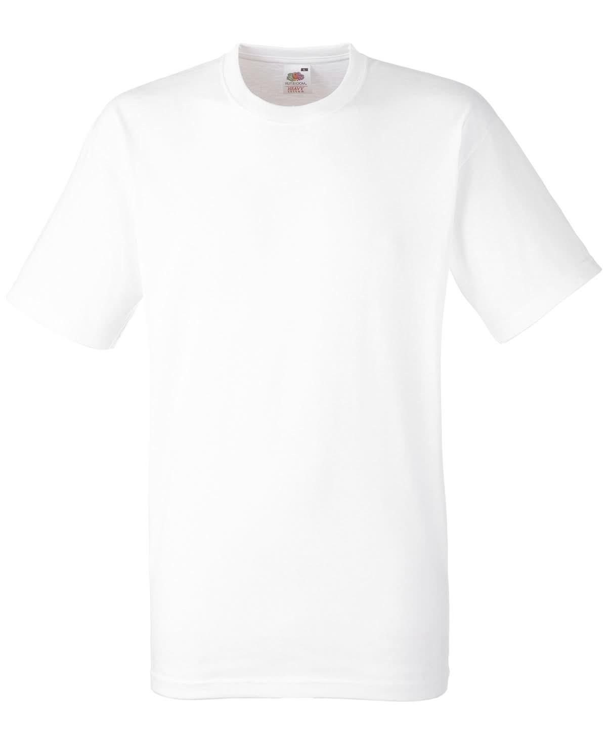 Fruit of the Loom Fruit Of The Loom Heavy Cotton T SS008 - White - Customisable T-Shirts