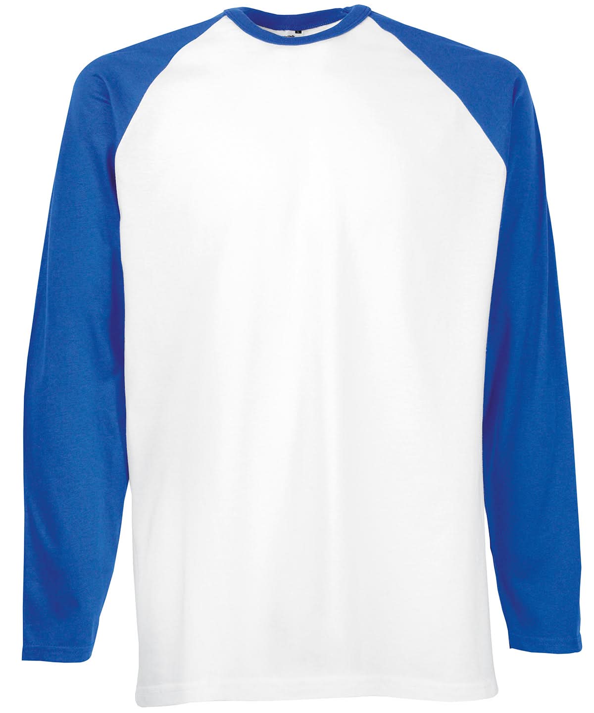Fruit of the Loom Fruit Of The Loom Long Sleeve Baseball T SS028 - White Royal Blue - Customisable T-Shirts