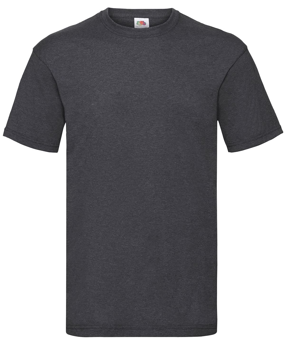 Fruit of the Loom Valueweight T Dark Heather Grey SS030 - Dark Heather Grey - Customisable T-Shirts