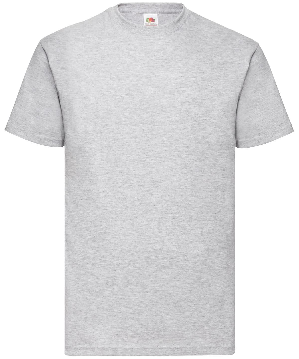 Fruit of the Loom Valueweight T Heather Grey SS030 - Heather Grey - Customisable T-Shirts