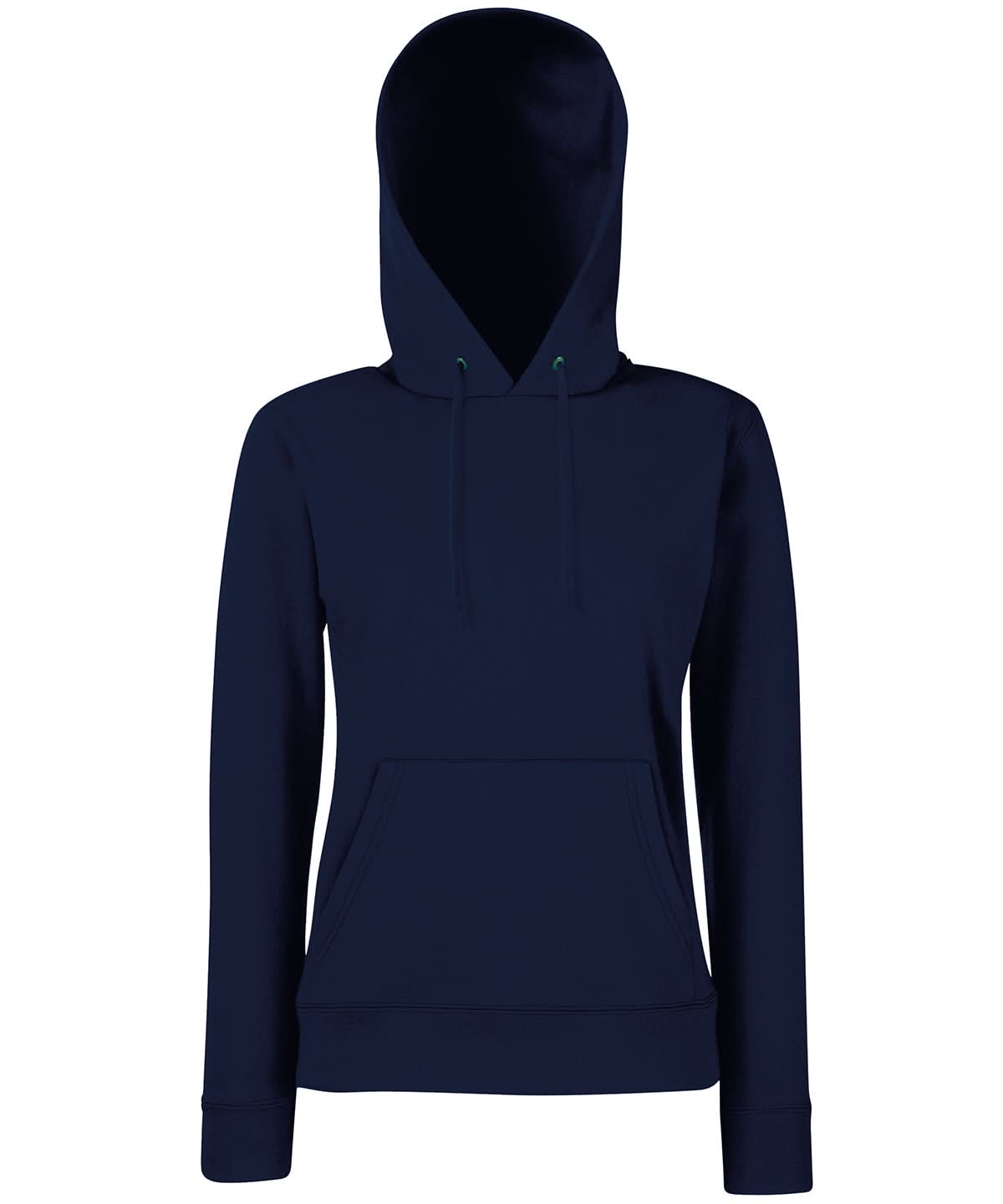 Fruit of the Loom Fruit Of The Loom WomenS Classic 8020 Hooded Sweatshirt SS038 - Deep Navy - Customisable Sweatshirts