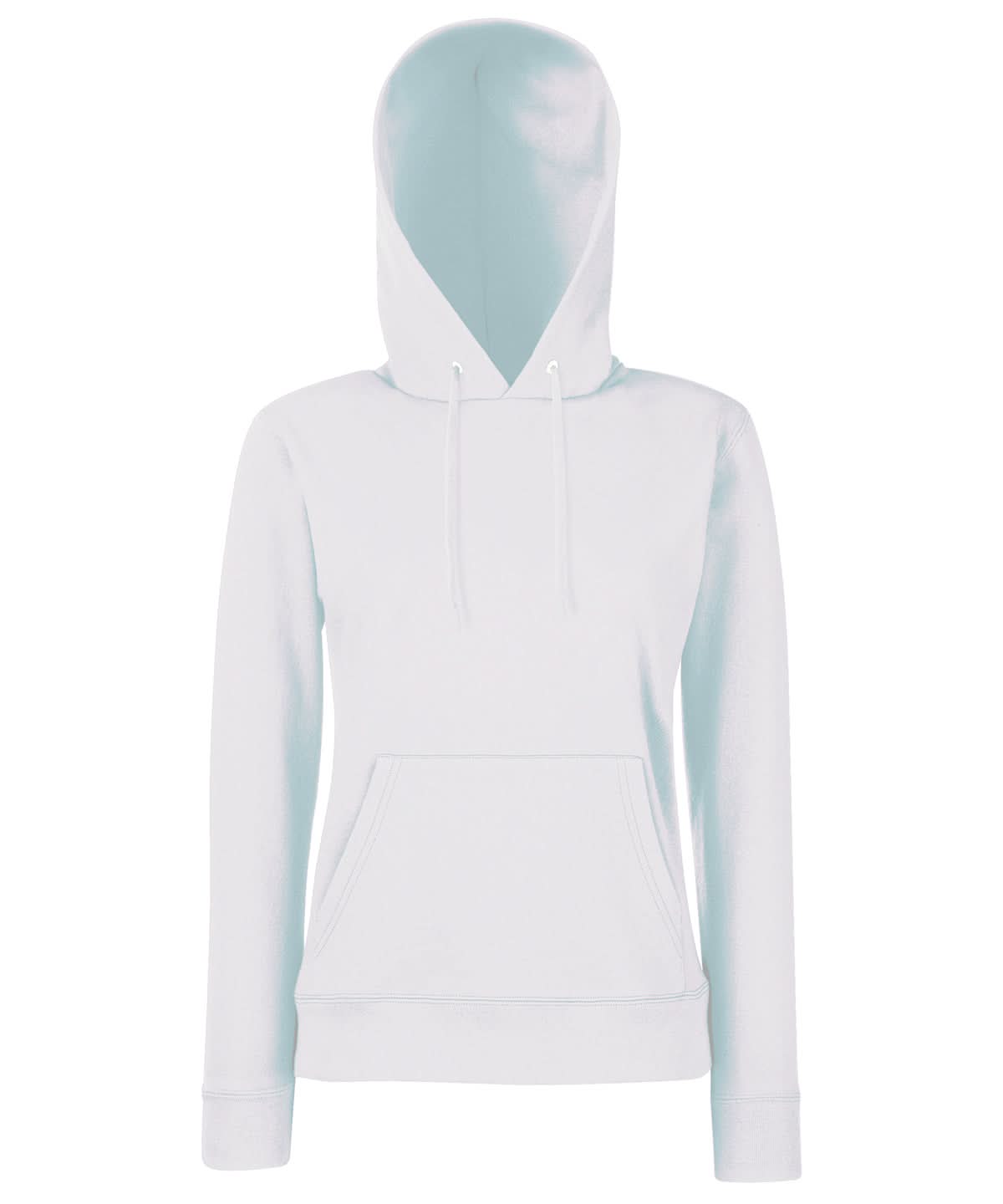 Fruit of the Loom Fruit Of The Loom WomenS Classic 8020 Hooded Sweatshirt SS038 - White - Customisable Sweatshirts