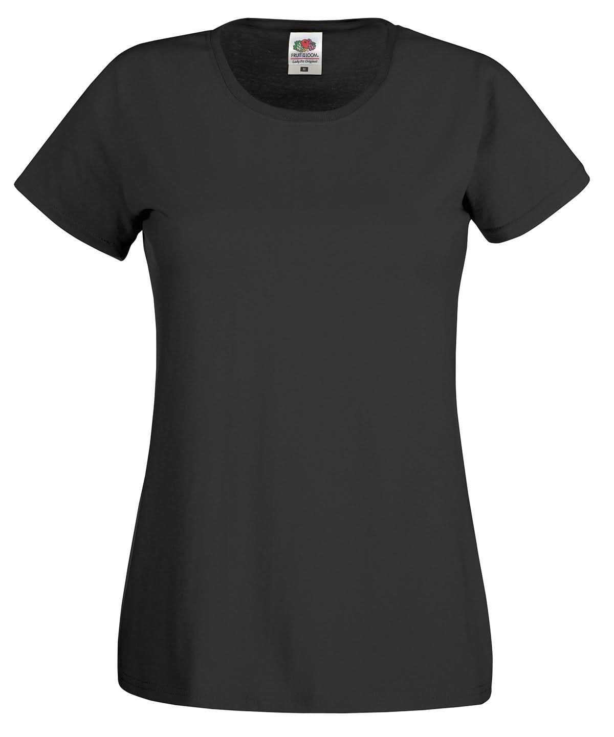 Fruit of the Loom Fruit Of The Loom WomenS Original T SS060 - Black - Customisable T-Shirts