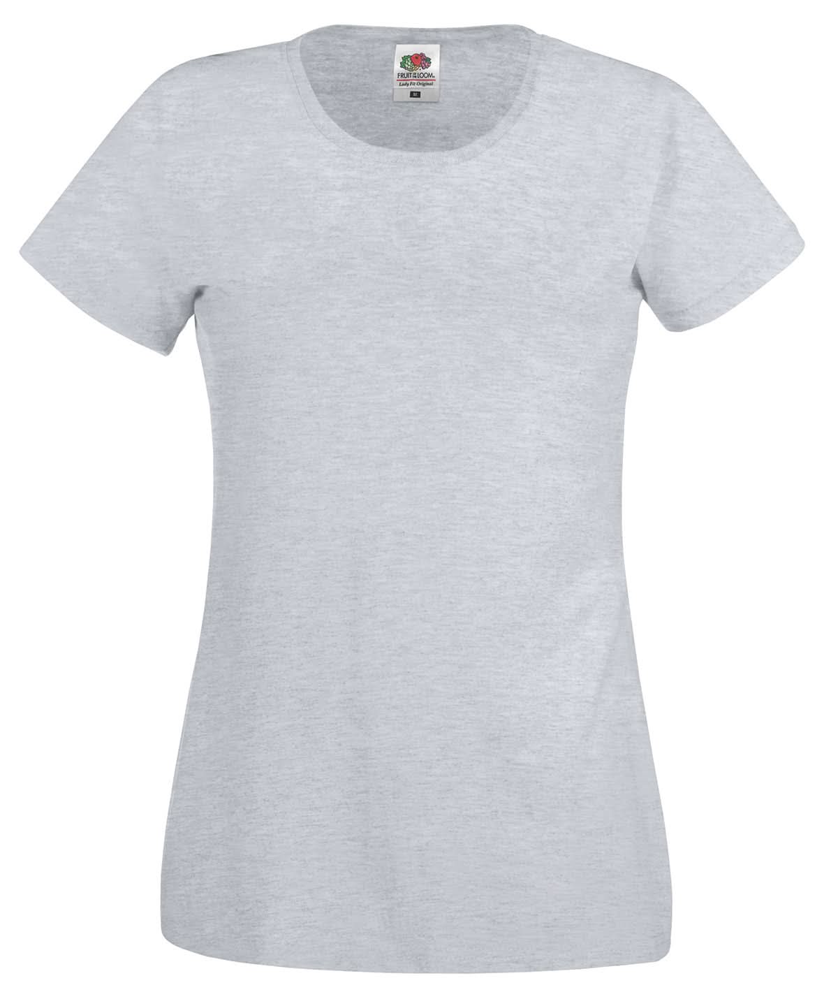 Fruit of the Loom Fruit Of The Loom WomenS Original T SS060 - Heather Grey - Customisable T-Shirts