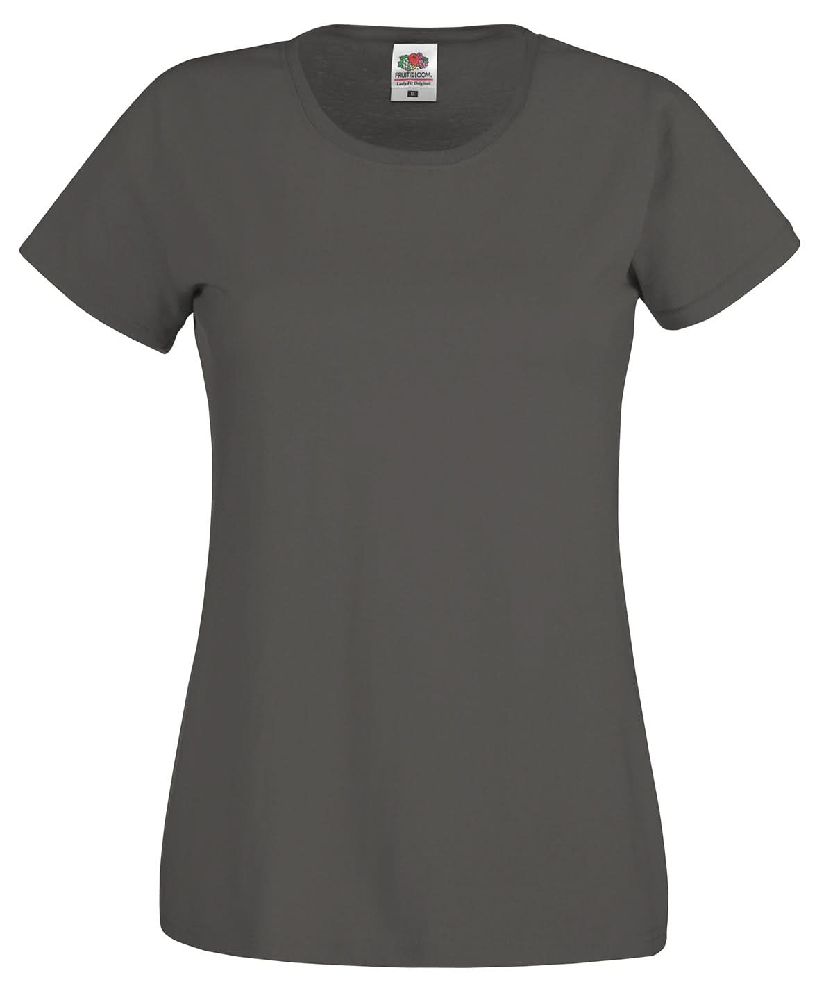 Fruit of the Loom Fruit Of The Loom WomenS Original T SS060 - Light Graphite - Customisable T-Shirts