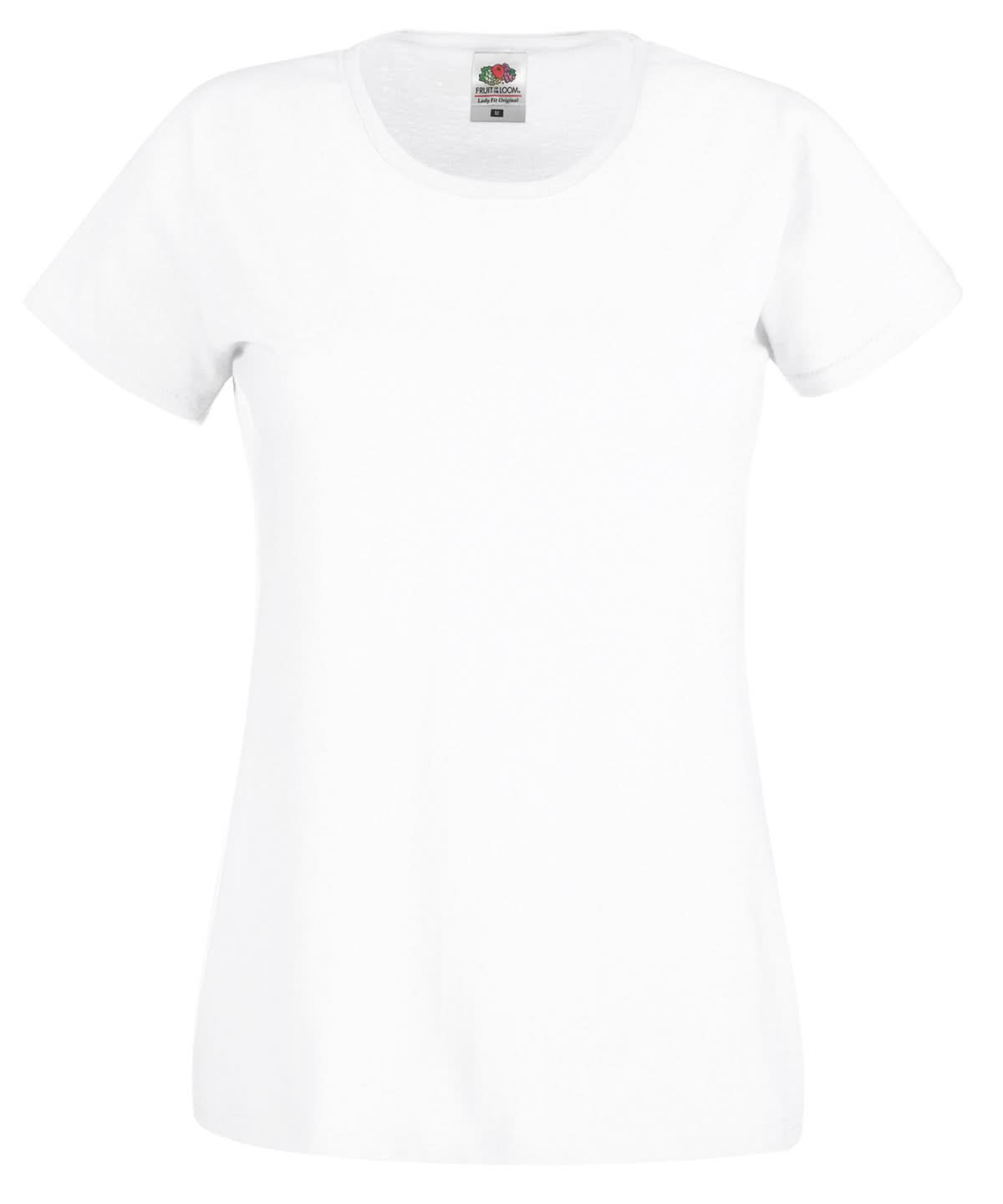 Fruit of the Loom Fruit Of The Loom WomenS Original T SS060 - White - Customisable T-Shirts