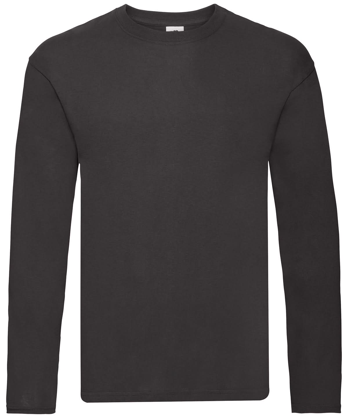 Fruit of the Loom Fruit Of The Loom Original Long Sleeve T SS069 - Black* - Customisable T-Shirts
