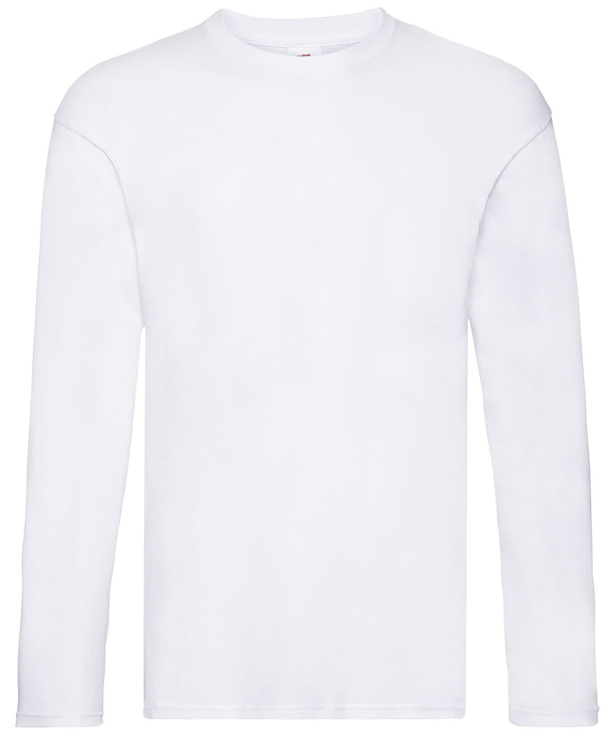 Fruit of the Loom Fruit Of The Loom Original Long Sleeve T SS069 - White* - Customisable T-Shirts