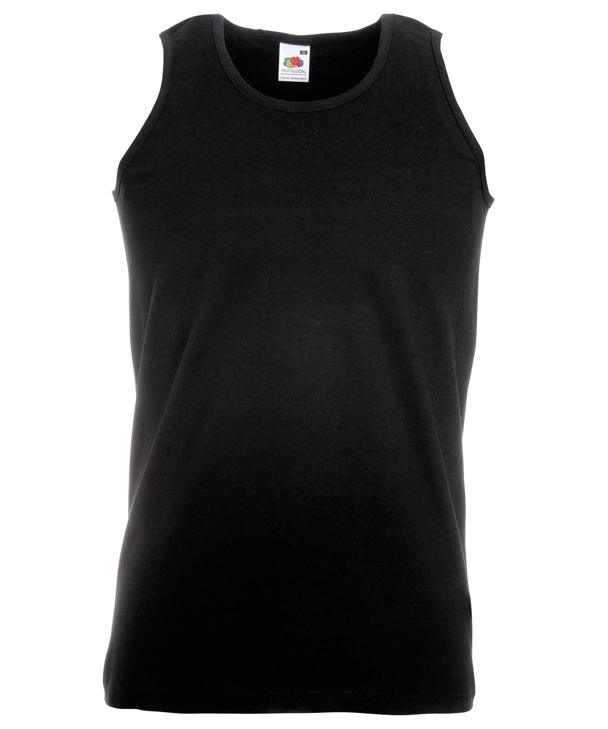 Fruit of the Loom Fruit Of The Loom Valueweight Athletic Vest SS100 - Black* - Customisable Vest
