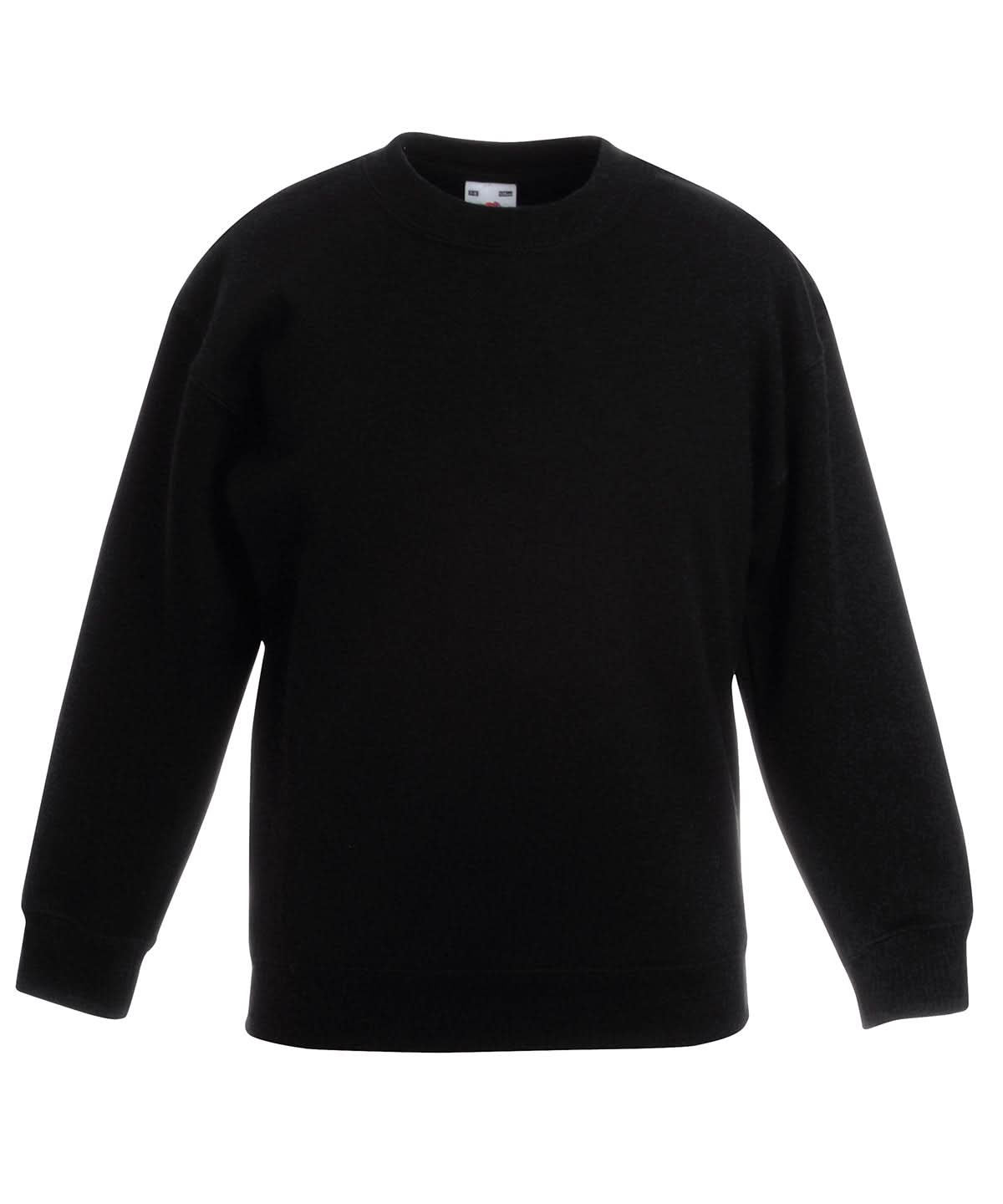 Fruit of the Loom Fruit Of The Loom Kids Classic Set In Sweatshirt SS201 - Black - Customisable Sweatshirts