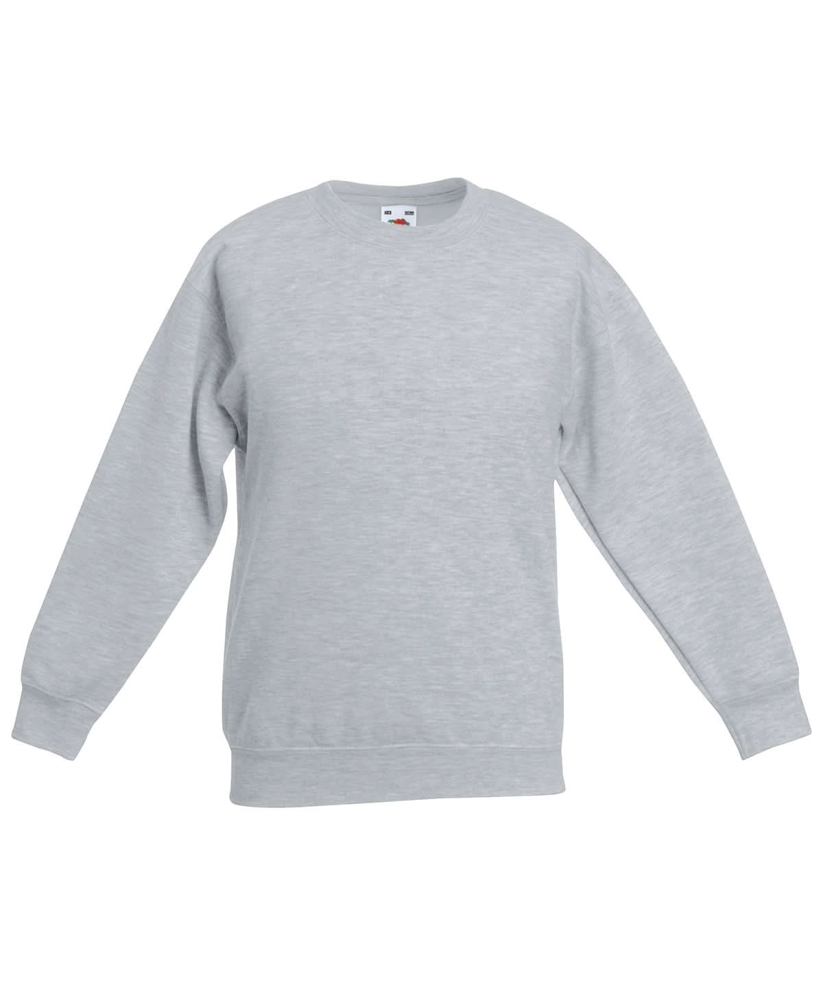 Fruit of the Loom Fruit Of The Loom Kids Classic Set In Sweatshirt SS201 - Heather Grey - Customisable Sweatshirts