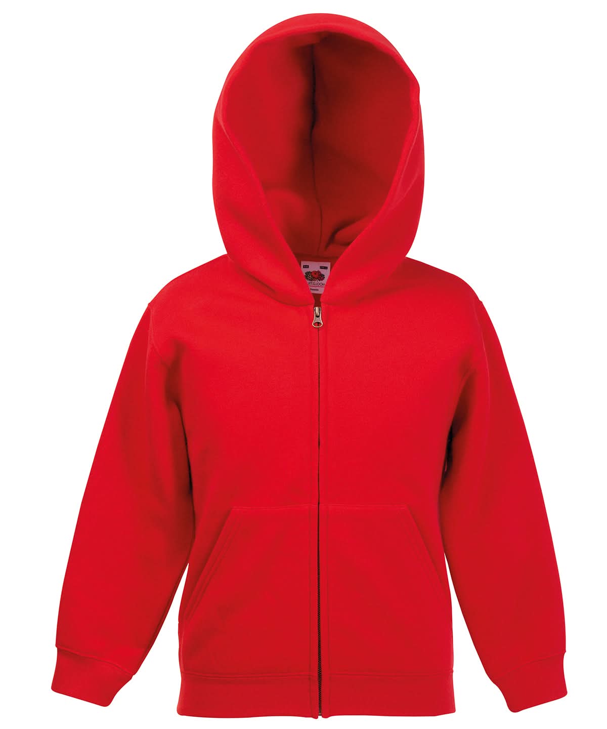 Fruit of the Loom Fruit Of The Loom Kids Classic Hooded Sweatshirt Jacket SS225 - Red - Customisable Jackets
