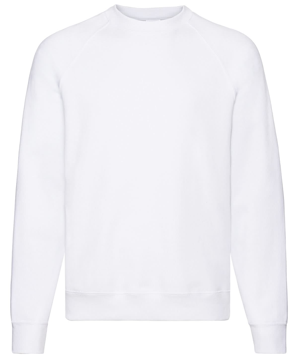 Fruit of the Loom Classic 8020 Raglan Sweatshirt SS270 - White - Customisable Sweatshirts